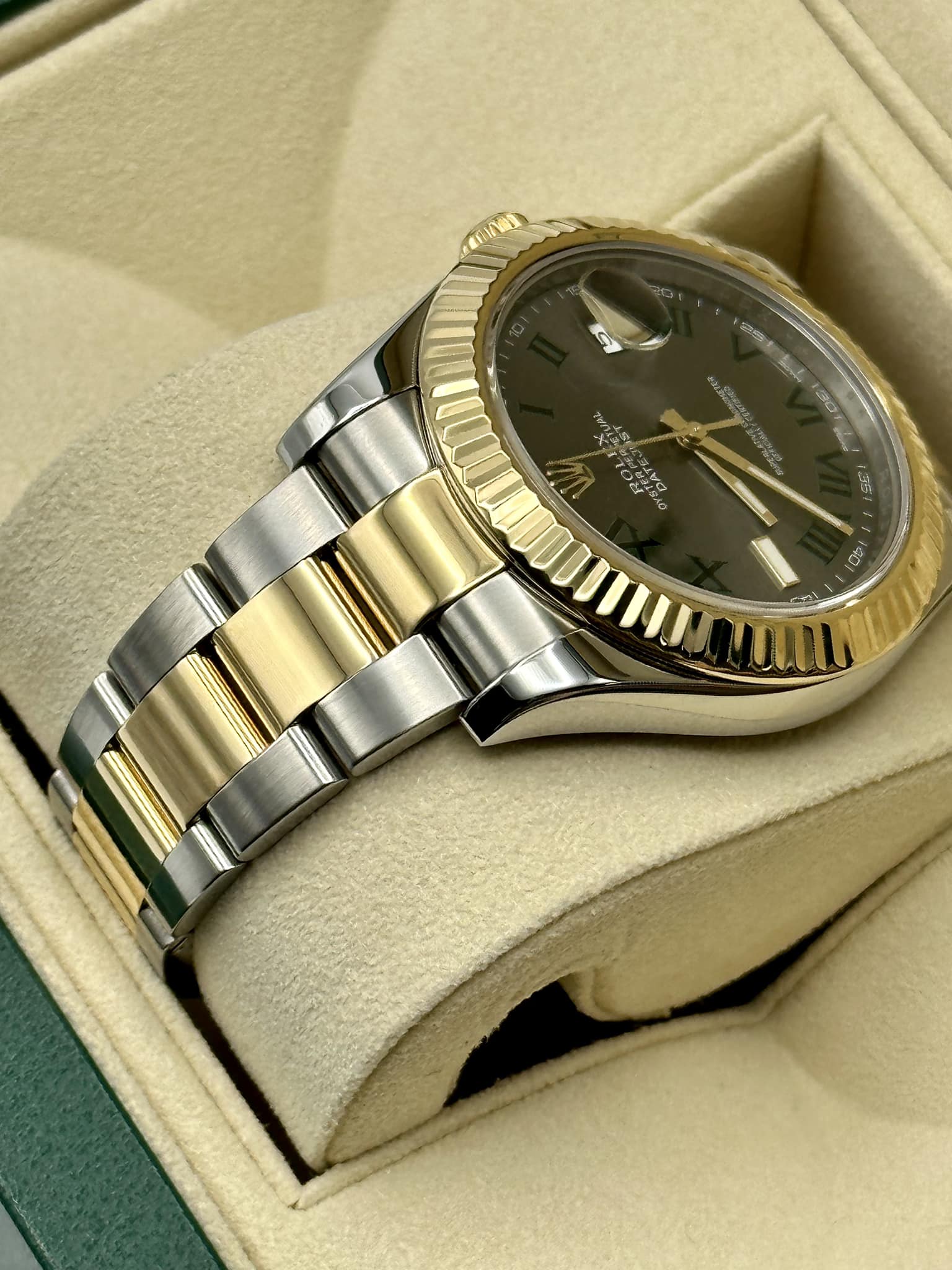 2016 Rolex Datejust 41mm 116333 Two-Tone Gold/SS Wimbledon Dial Oyster - MyWatchLLC