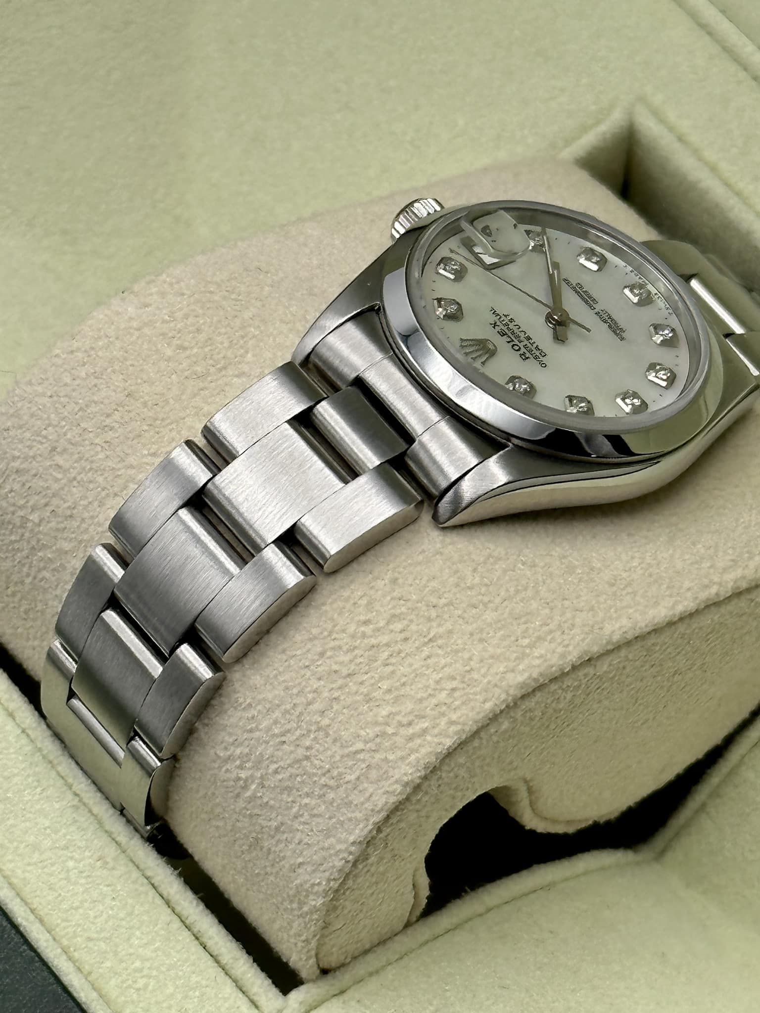 1998 Rolex Ladies Datejust 31mm 68240 Mother of Pearl Diamond Dial - MyWatchLLC