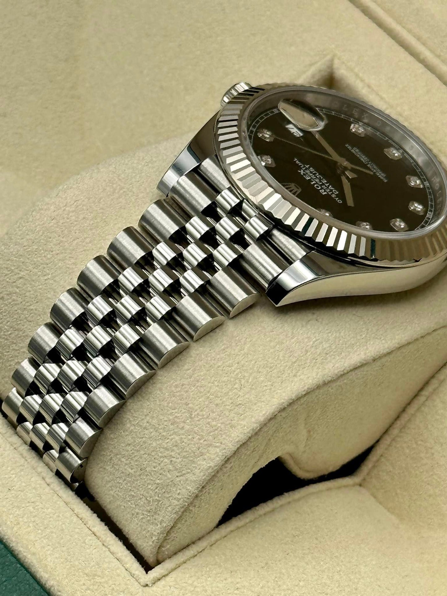 2019 Rolex Datejust 41mm 126334 Stainless Steel Black Diamond Dial Jubilee - MyWatchLLC