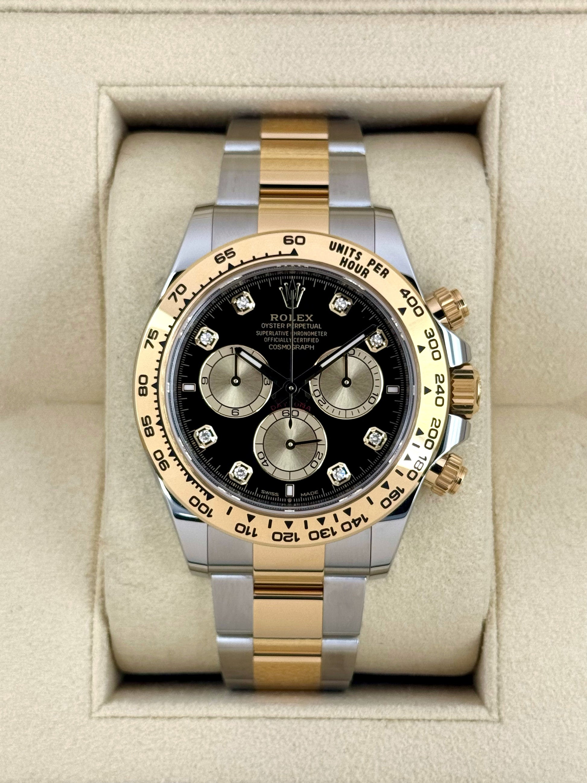 NEW 2025 Rolex Daytona 40mm 126503 Two-Tone Black Diamond Dial - MyWatchLLC