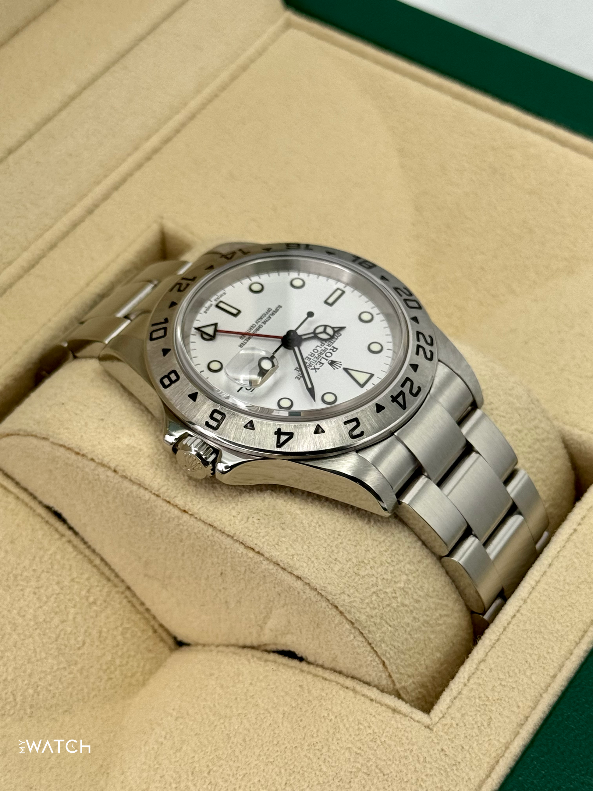 2006 Rolex Explorer II 40mm 16570 Stainless Steel Polar White Dial - MyWatchLLC
