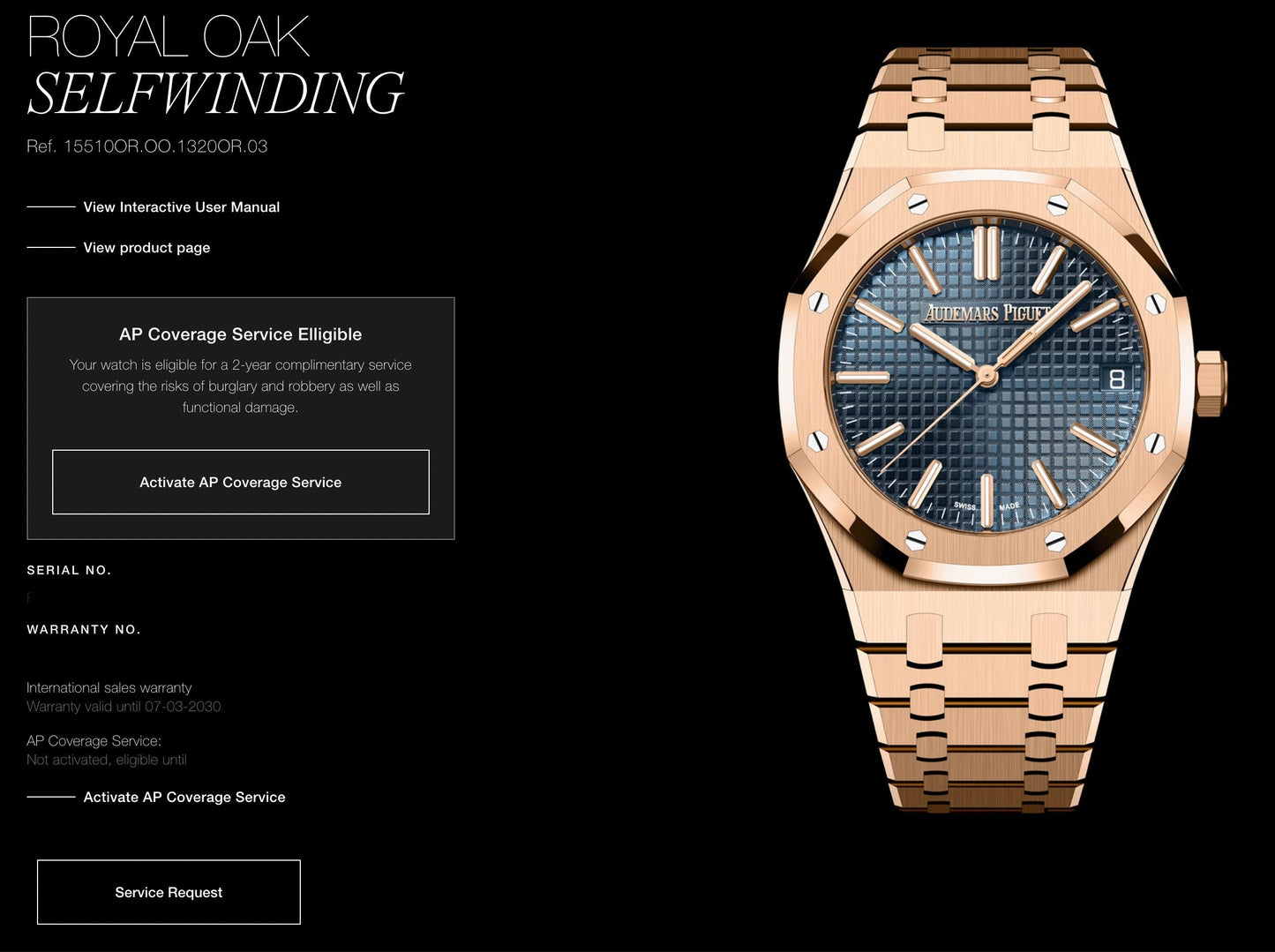 NEW 2025 Audemars Piguet Royal Oak 41mm 15510OR Rose Gold Blue Dial - MyWatchLLC