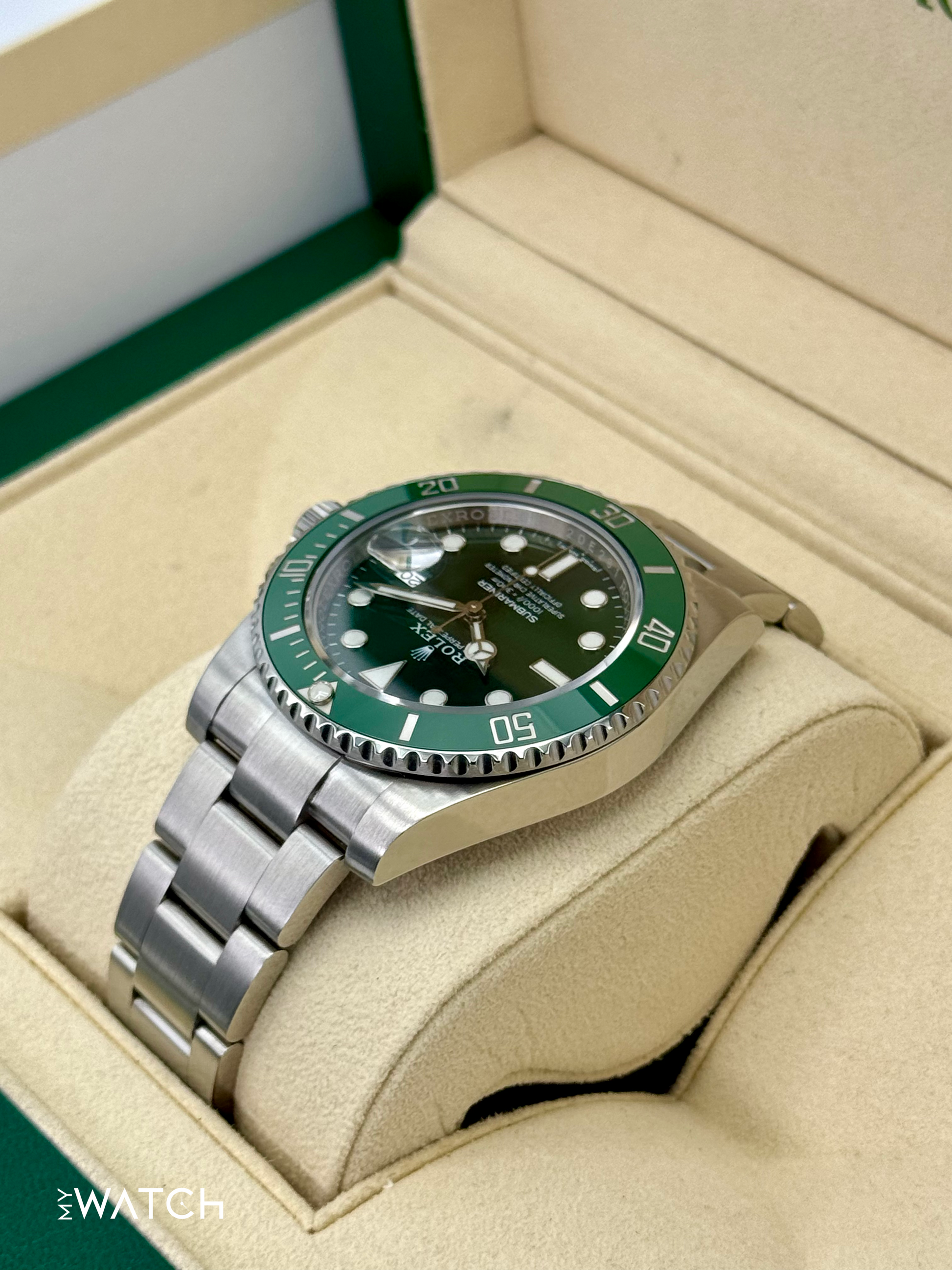 2018 Rolex Submariner “Hulkâ€?40mm 116610LV Green Dial - MyWatchLLC