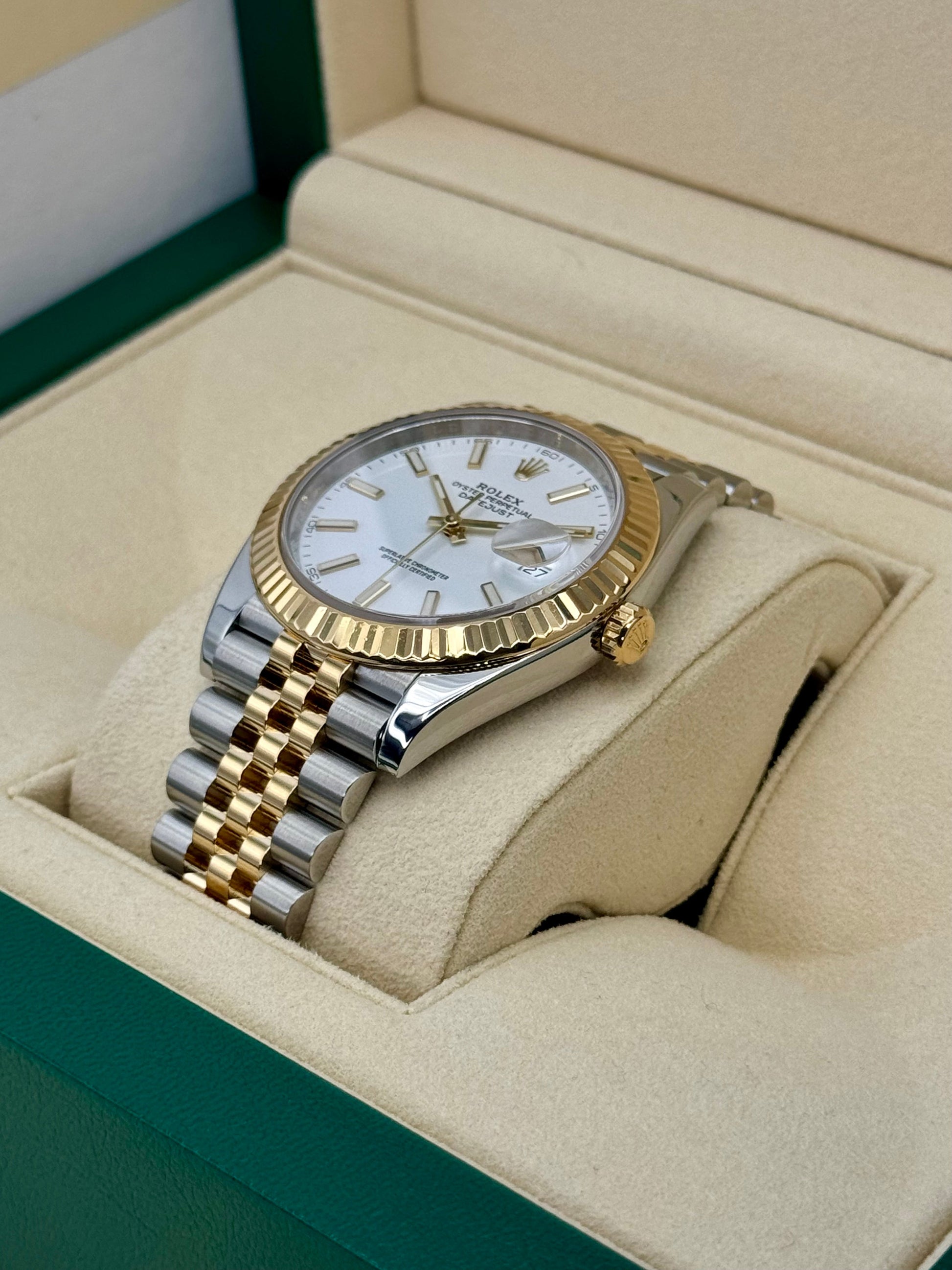 2020 Rolex Datejust 41mm 126333 Two-Tone Jubilee White Dial - MyWatchLLC