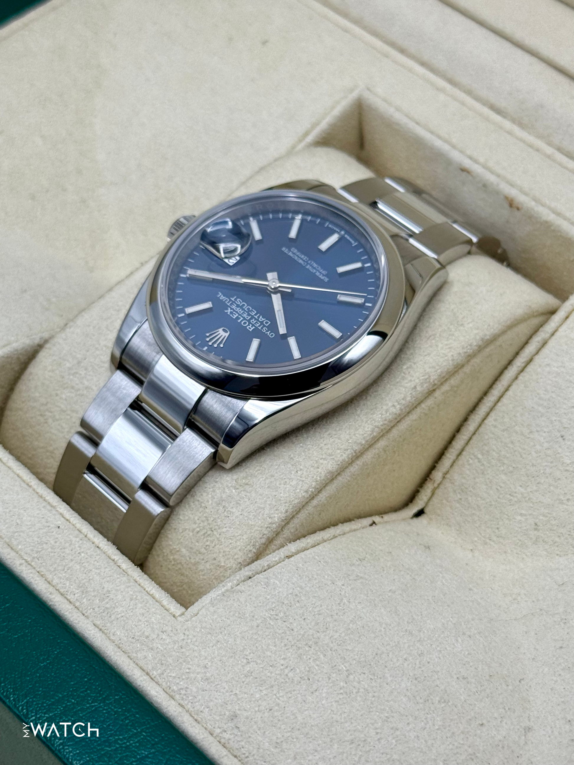 2020 Rolex Datejust 36mm 126200 Stainless Steel Oyster Blue Dial - MyWatchLLC