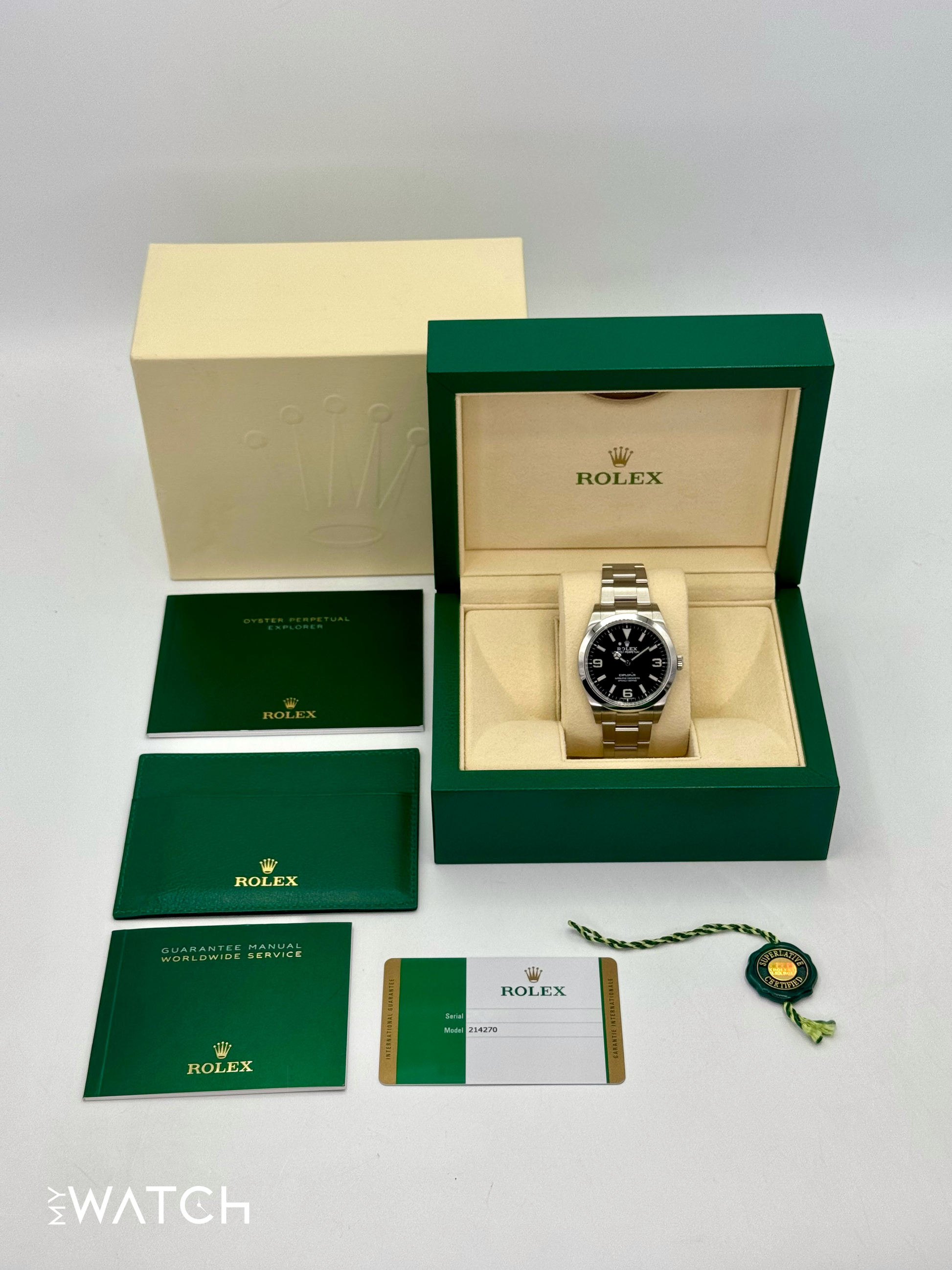 2020 Rolex Explorer 39mm 214270 Stainless Steel Black Dial - MyWatchLLC