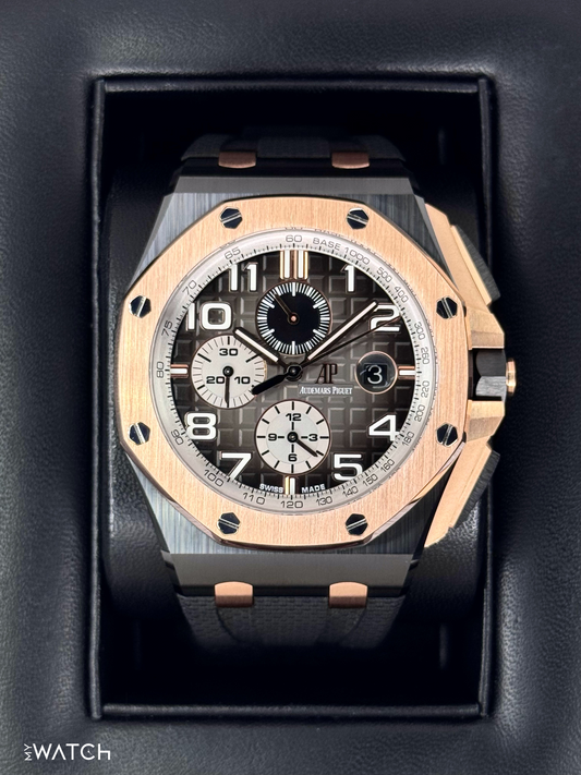 2021 Audemars Piguet Royal Oak Offshore 44mm 26405NR Rose Gold Black Dial - MyWatchLLC
