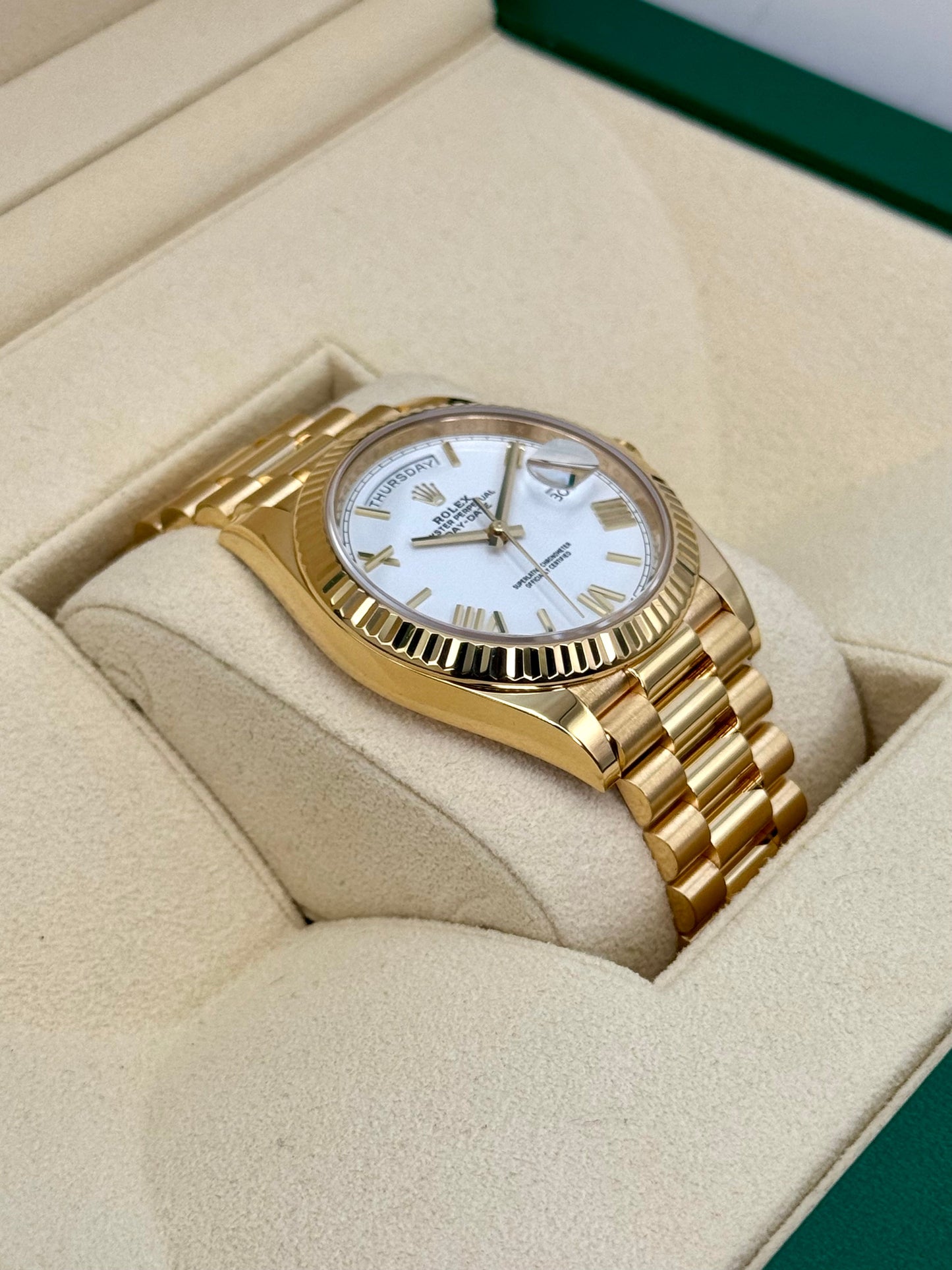 2023 Rolex Day-Date 40mm 228238 Presidential White Dial - MyWatchLLC