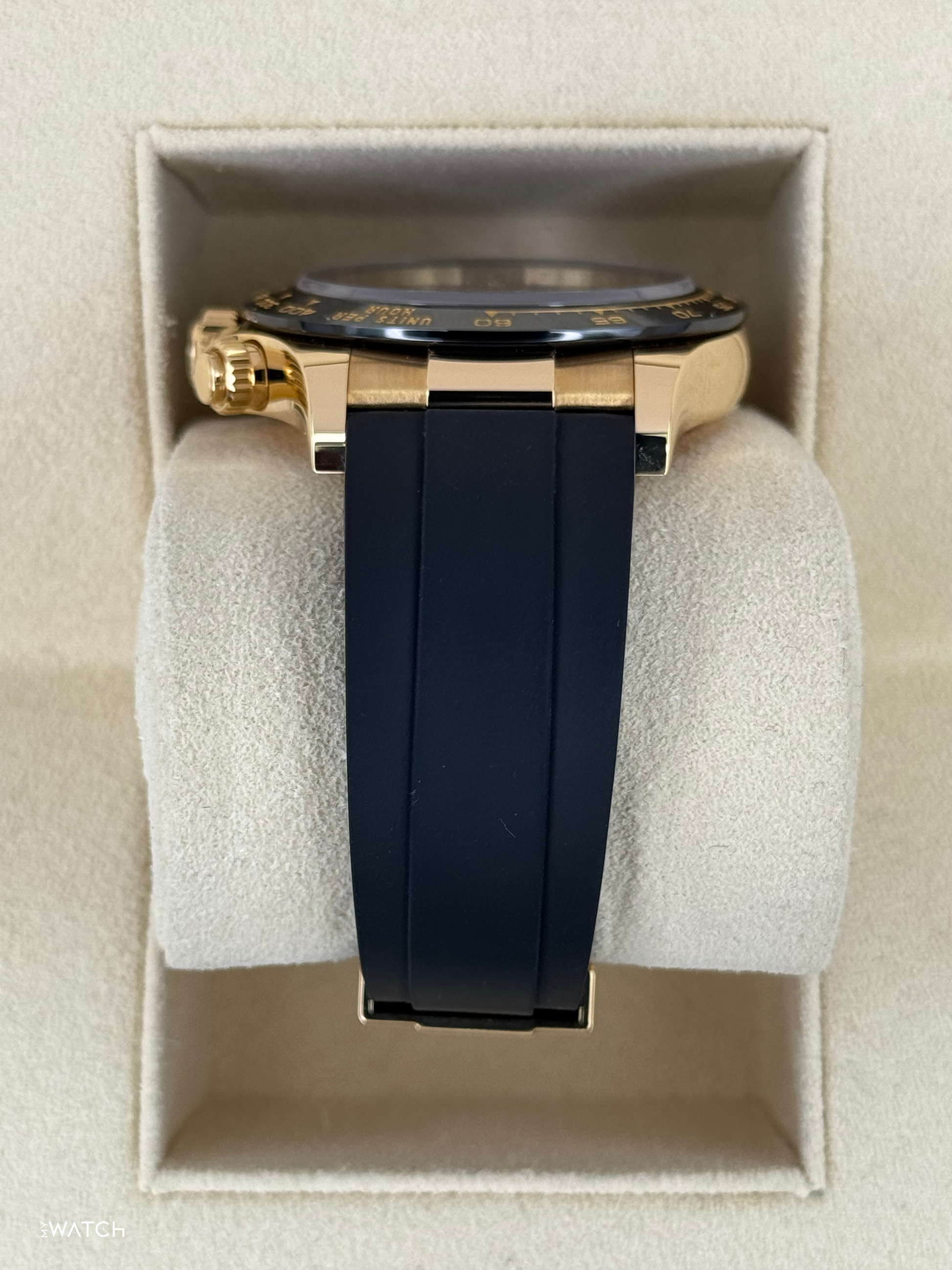 2022 Rolex Daytona 40mm 116518LN Oysterflex Yellow Gold Meteorite Dial - MyWatchLLC