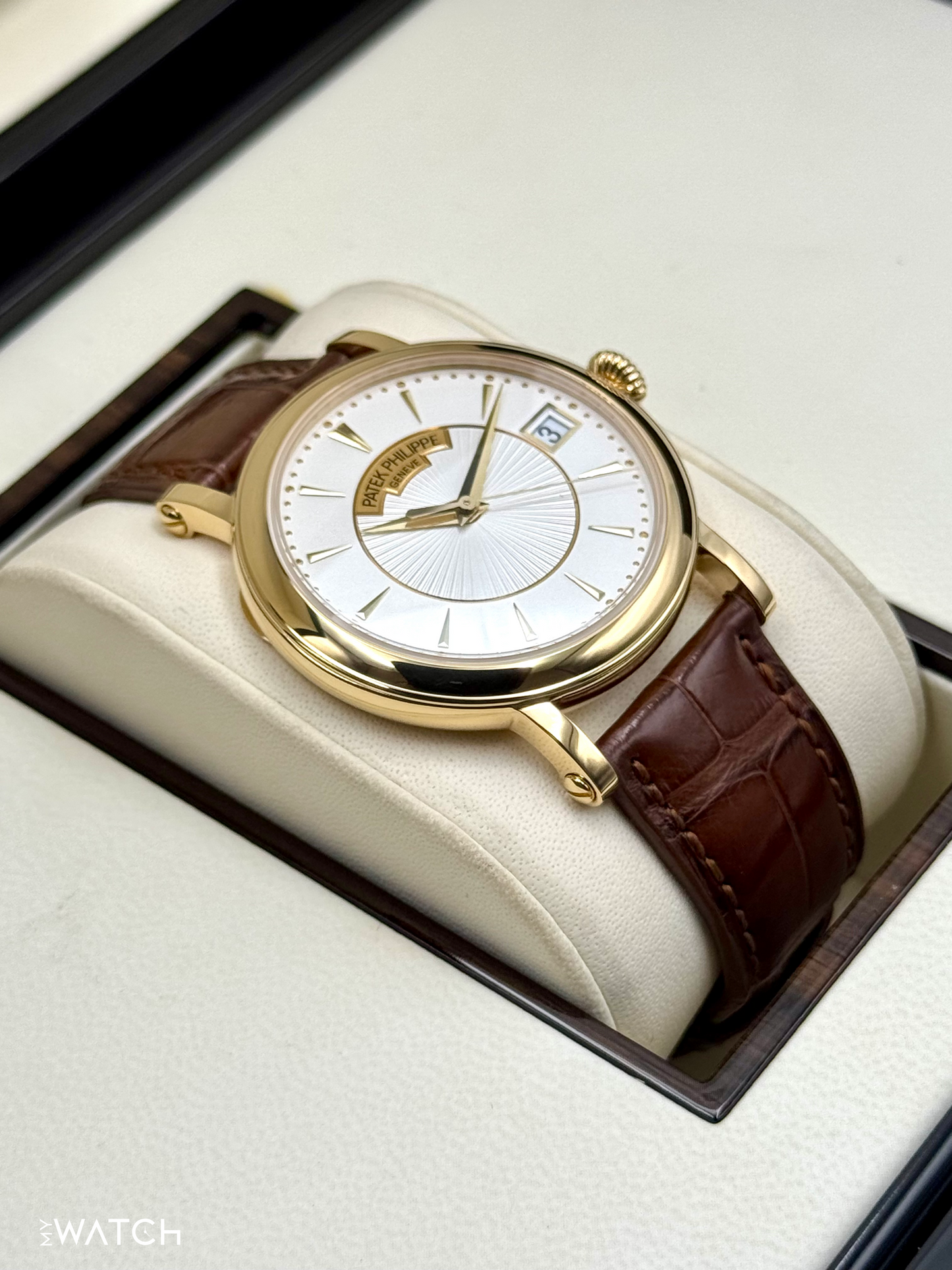 2013 Patek Philippe Calatrava 38mm 5153J Yellow Gold Silver Dial - MyWatchLLC