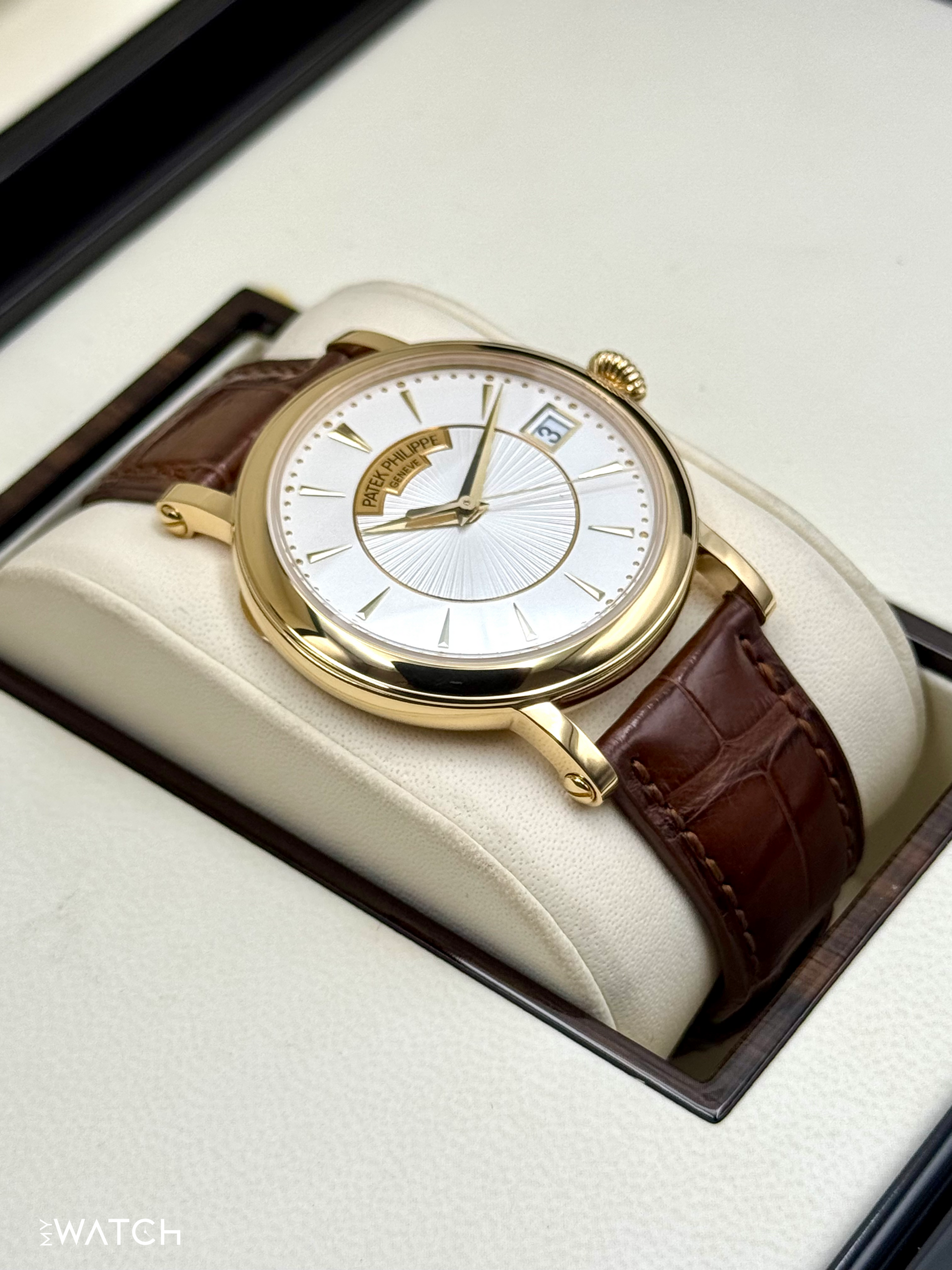 2013 Patek Philippe Calatrava 38mm 5153J Yellow Gold Silver Dial - MyWatchLLC