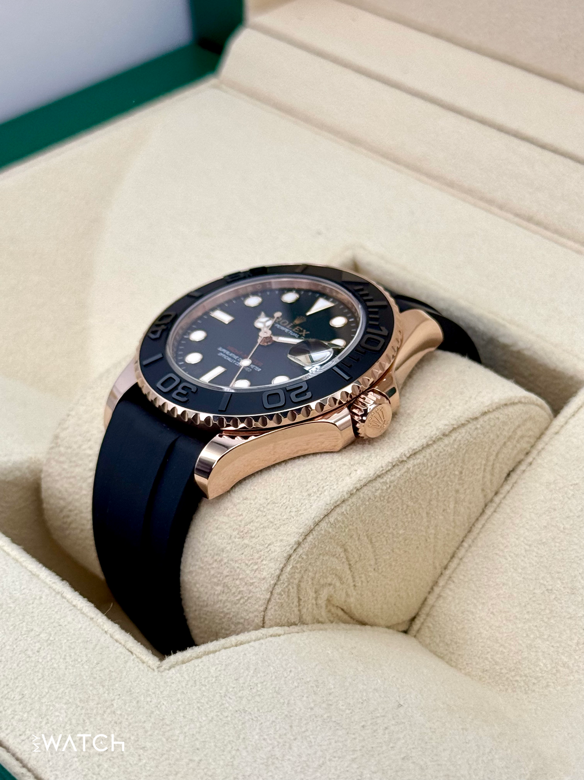 NEW 2025 Rolex Yacht-Master 37mm 268655 Rose Gold Black Dial - MyWatchLLC