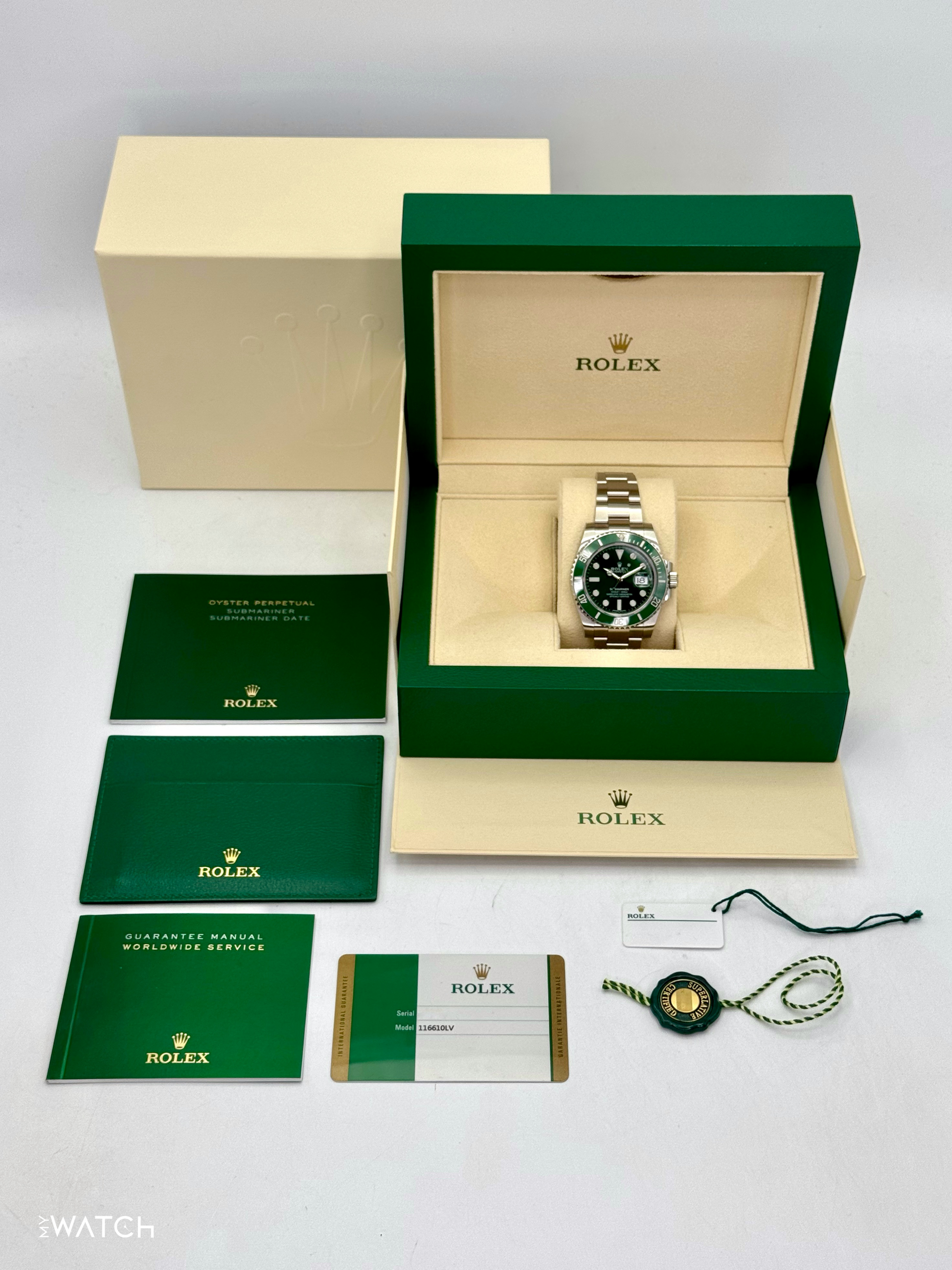 2017 Rolex Submariner "Hulk" 40mm 116610LV Green Dial - MyWatchLLC