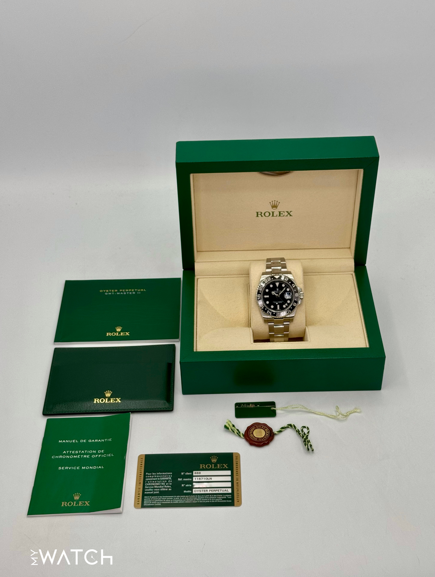 2014 Rolex GMT-Master II 40mm 116710LN Stainless Steel Black Dial - MyWatchLLC