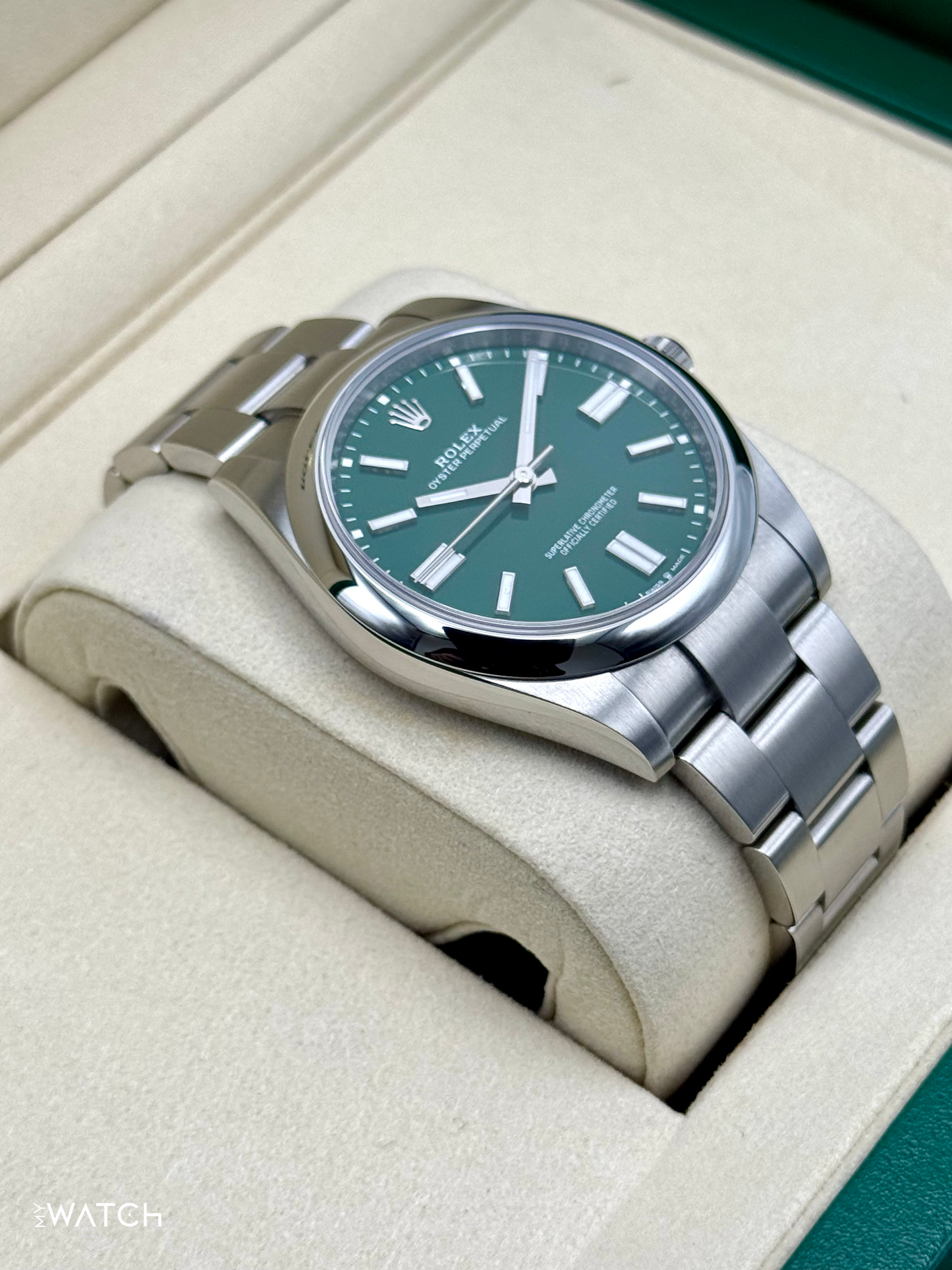 NEW 2025 Rolex Oyster Perpetual 41mm 124300 Green Dial - MyWatchLLC