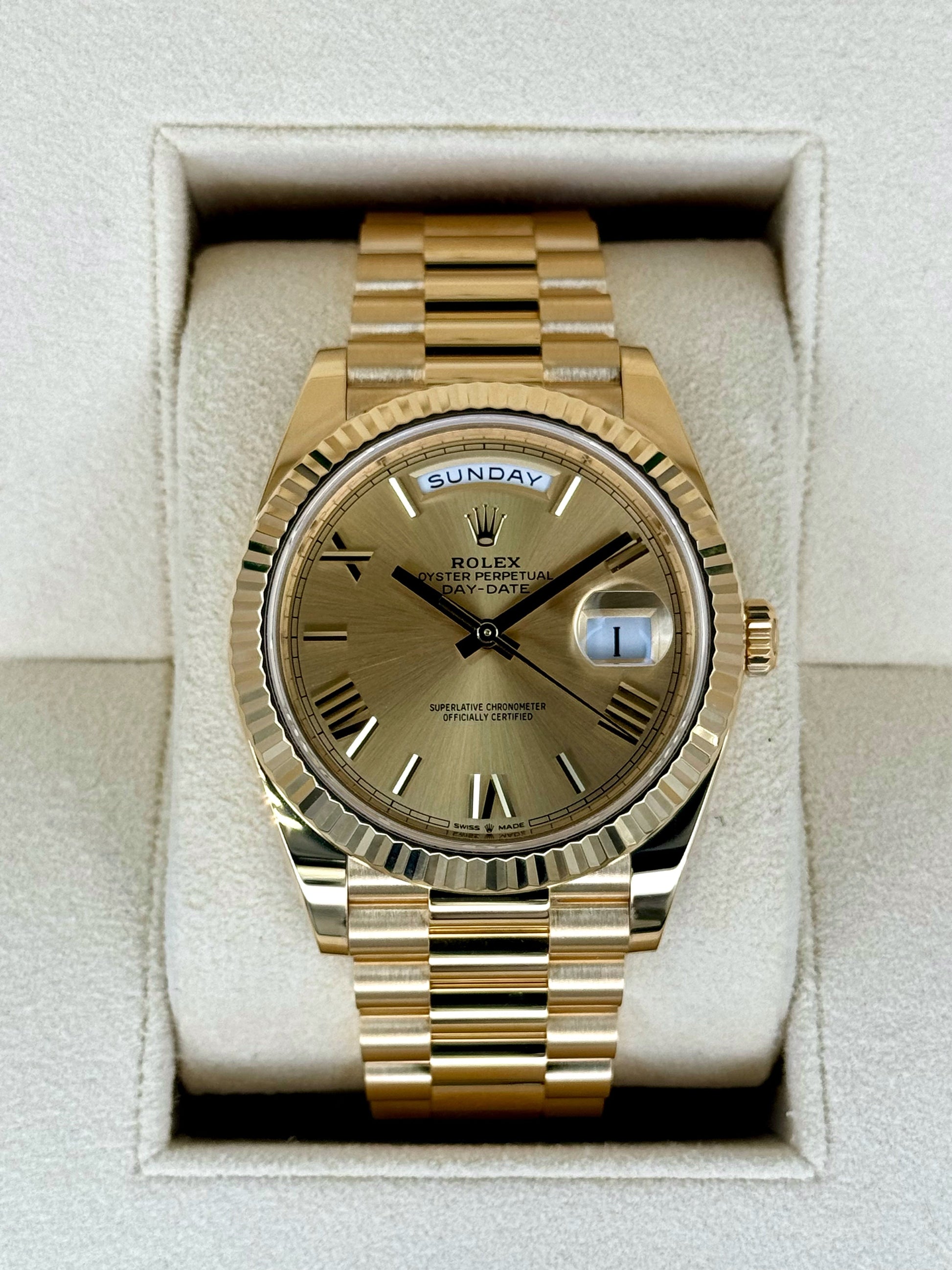 2023 Rolex Day-Date 40mm 228238 Presidential Champagne Dial - MyWatchLLC