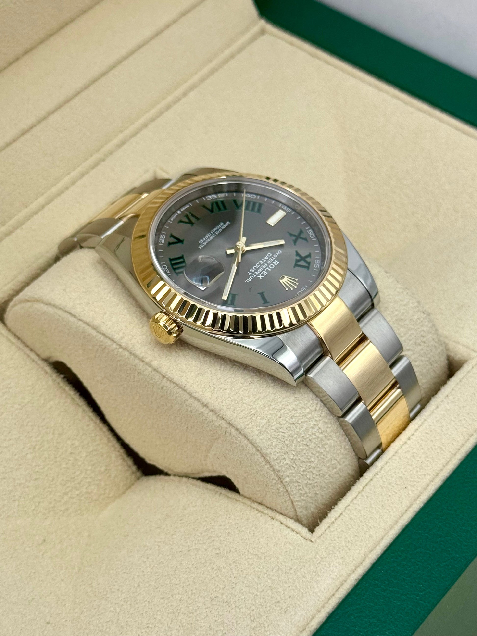 2022 Rolex Datejust 41mm 126333 Two-Tone Oyster Wimbledon Dial - MyWatchLLC