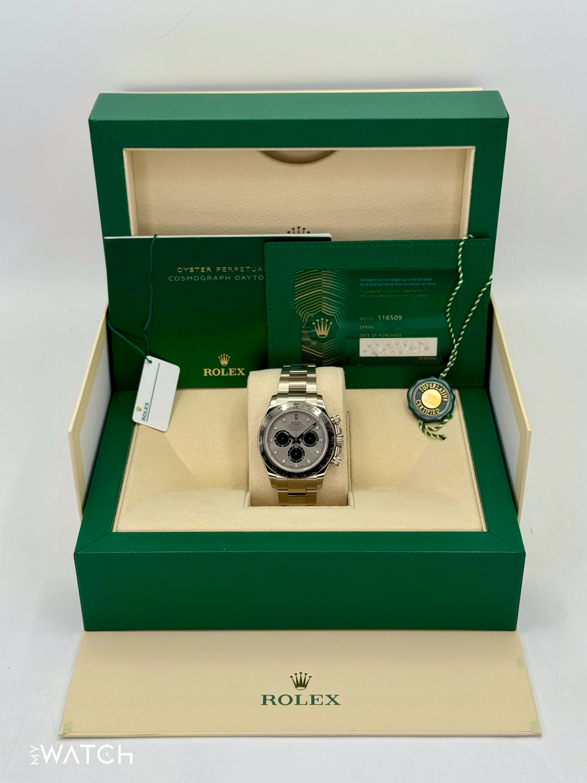 2020 Rolex Daytona "Ghost" 40mm 116509 White Gold Silver Dial - MyWatchLLC