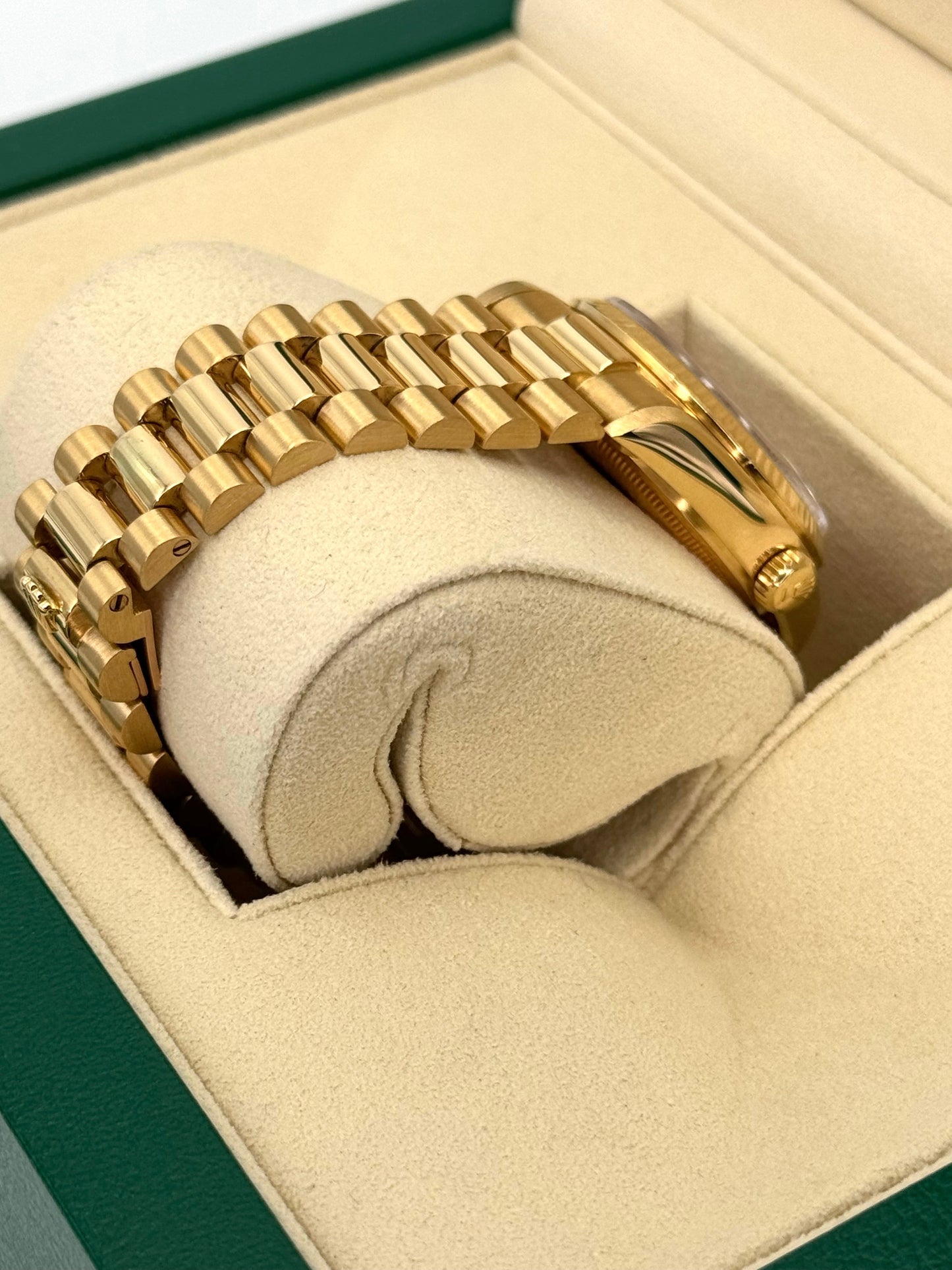1983 Rolex Day-Date 36mm 18038 Presidential Champagne Diamond Dial - MyWatchLLC