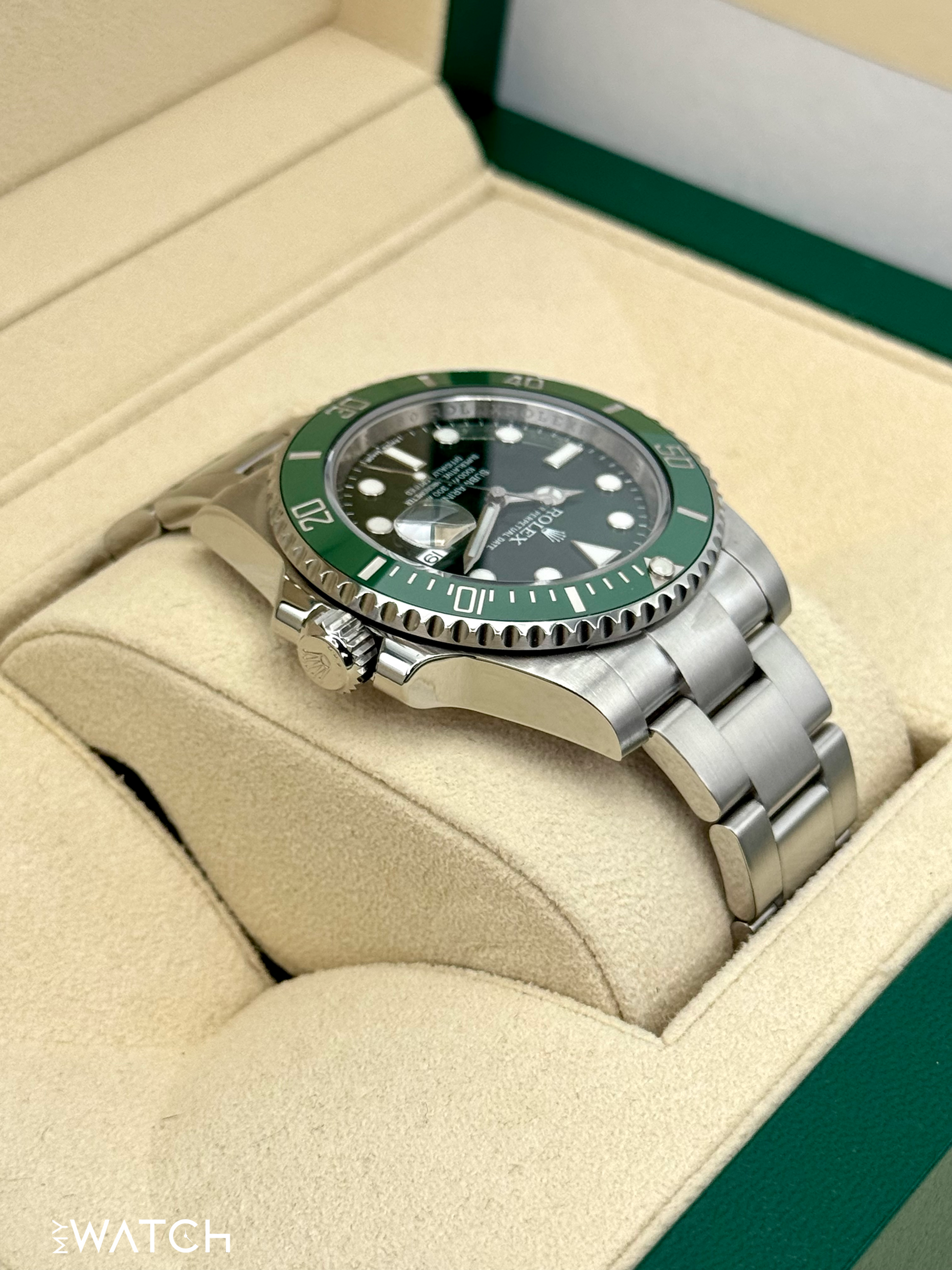 2015 Rolex Submariner “Hulkâ€?40mm 116610LV Green Dial - MyWatchLLC