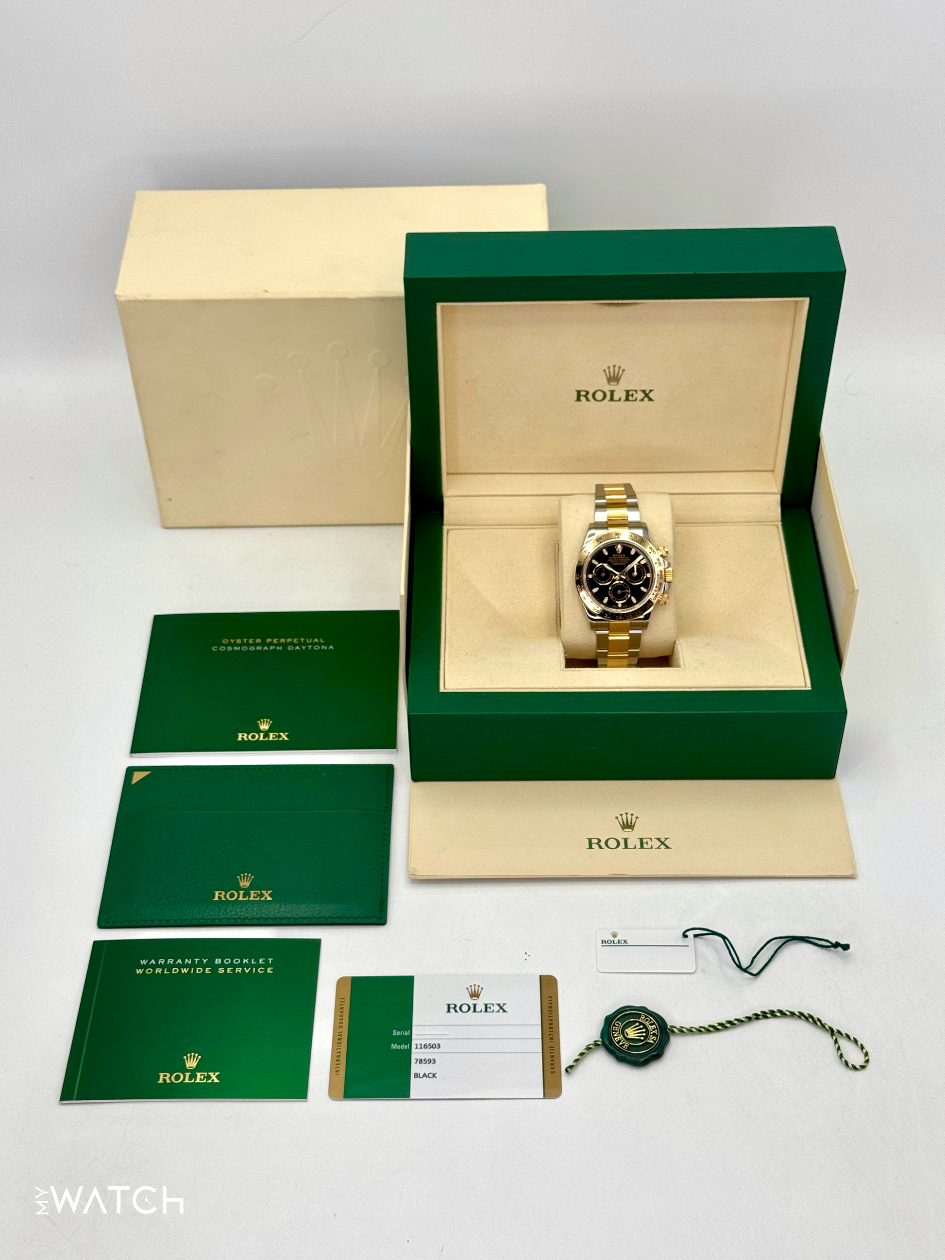 2017 Rolex Daytona 40mm 116503 Two-Tone Black Dial - MyWatchLLC
