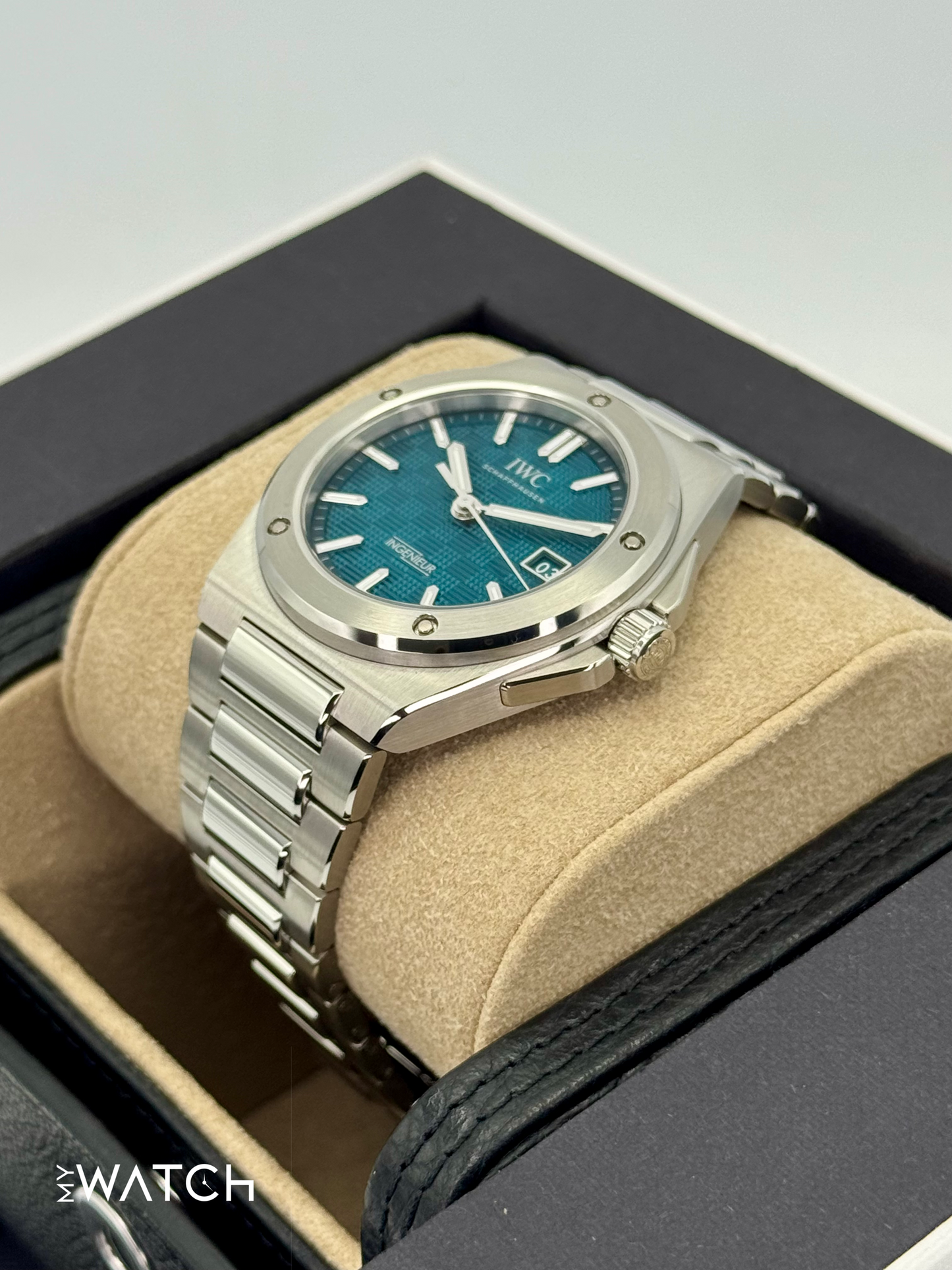 NEW 2025 IWC Ingenieur Automatic 40mm IW328903 Aqua Dial - MyWatchLLC