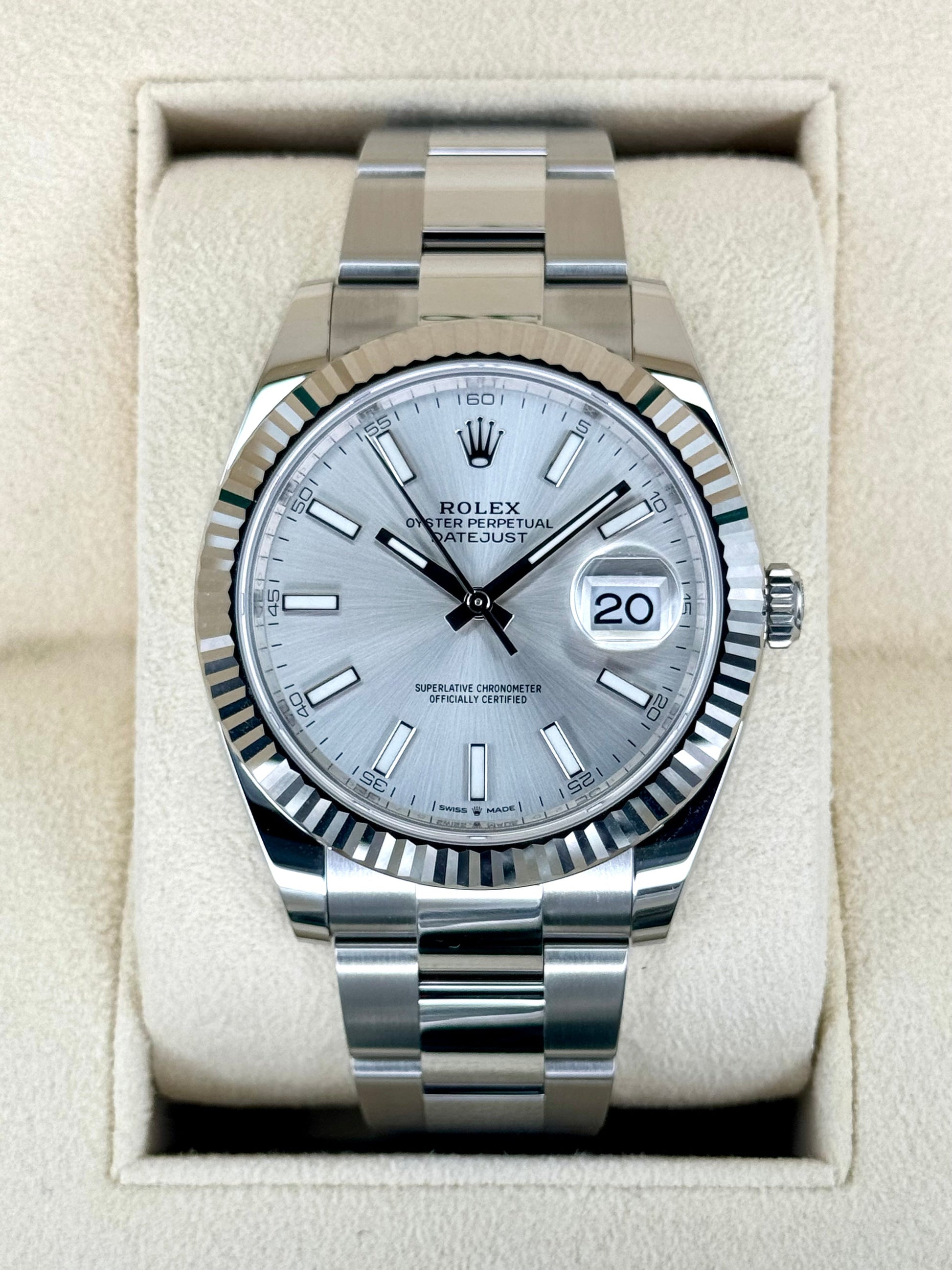 NEW 2024 Rolex Datejust 41mm 126334 Stainless Steel Oyster Silver Dial - MyWatchLLC
