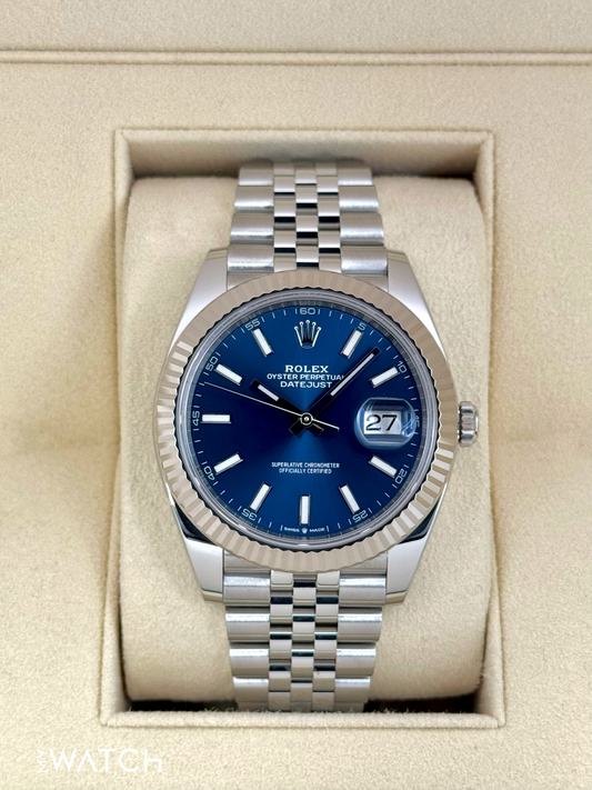 2022 Rolex Datejust 41mm 126334 Stainless Steel Jubilee Blue Dial - MyWatchLLC