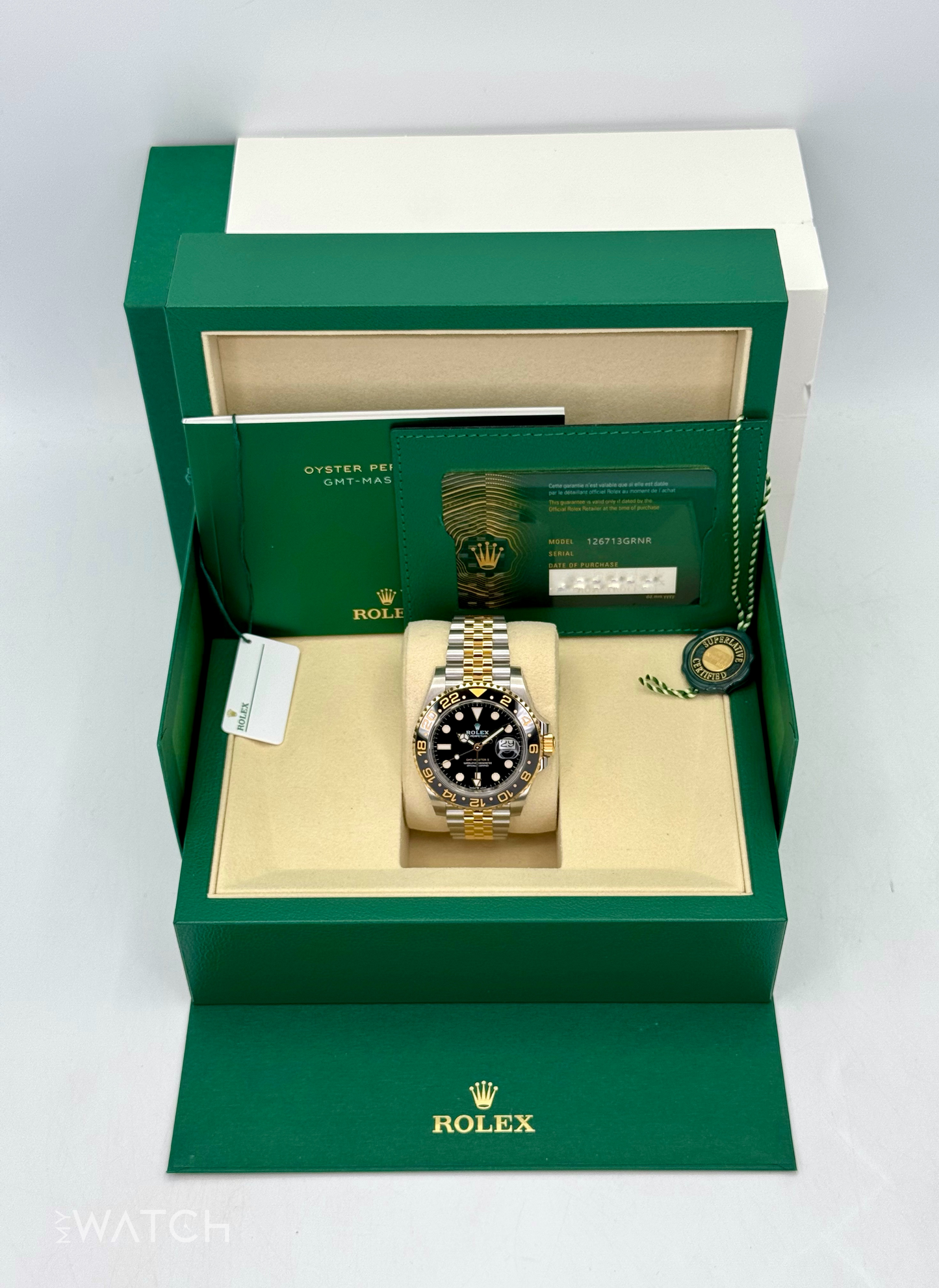 2025 Rolex GMT-Master II 40mm 126713GRNR Two-Tone Jubilee - MyWatchLLC