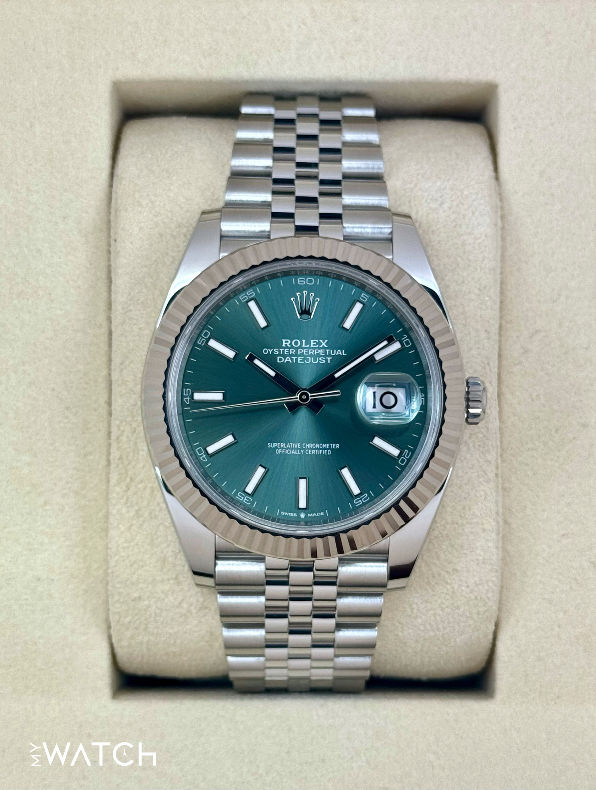 2025 Rolex Datejust 41mm 126334 Jubilee Green Dial - MyWatchLLC