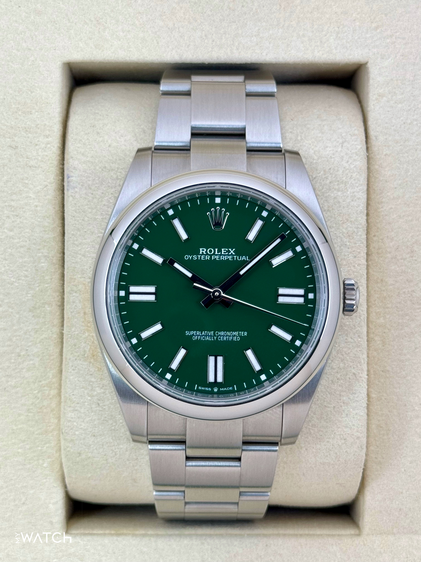 NEW 2025 Rolex Oyster Perpetual 41mm 124300 Green Dial - MyWatchLLC