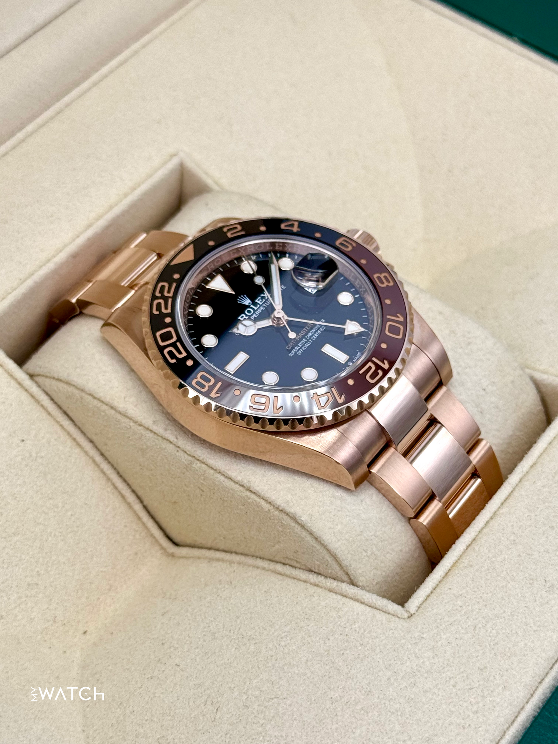 2021 Rolex GMT-Master II "Rootbeer" 40mm 126715CHNR Rose Gold - MyWatchLLC