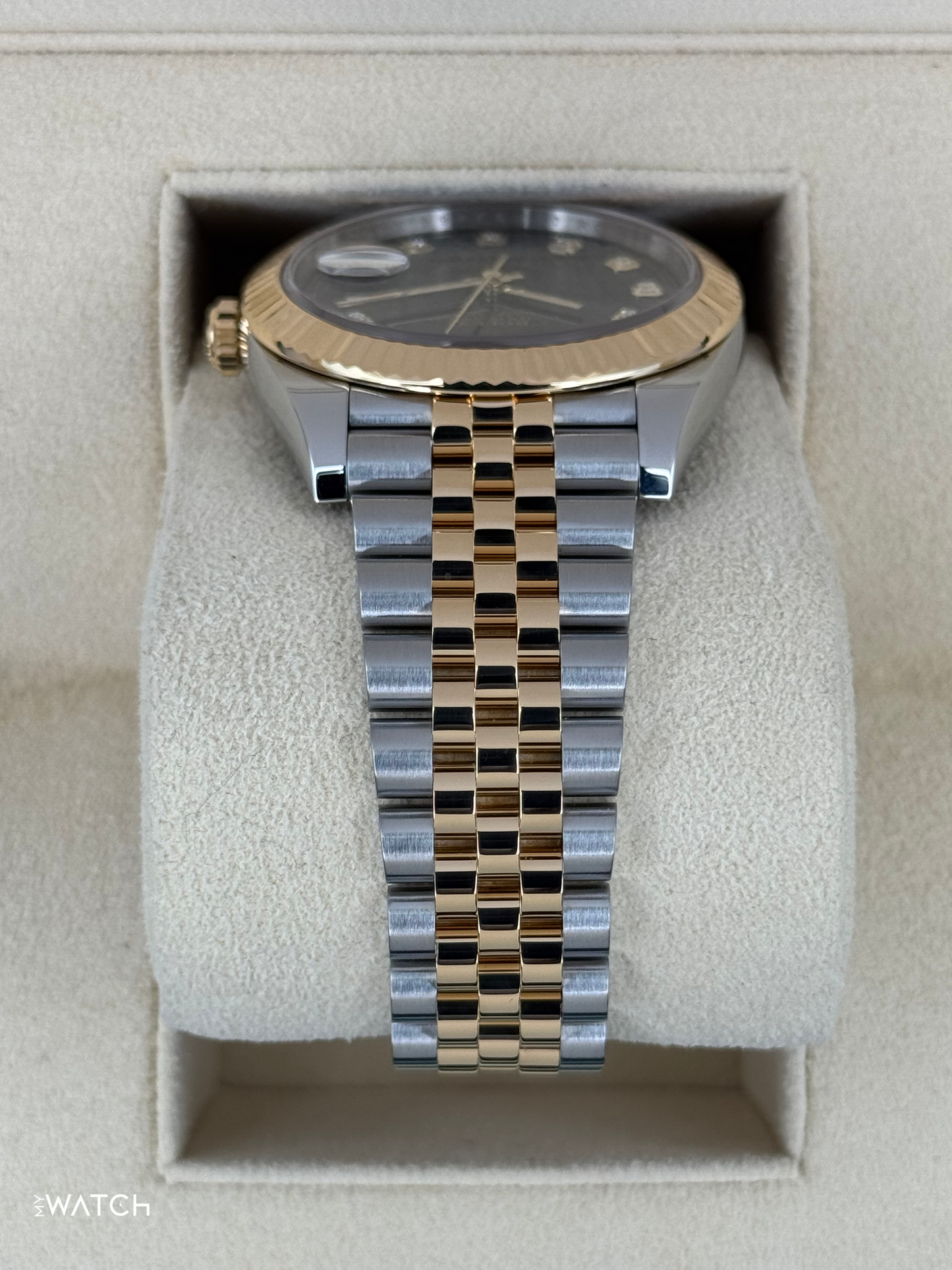 2024 Rolex Datejust 41mm 126333 Two-Tone Jubilee Black Diamond Dial - MyWatchLLC