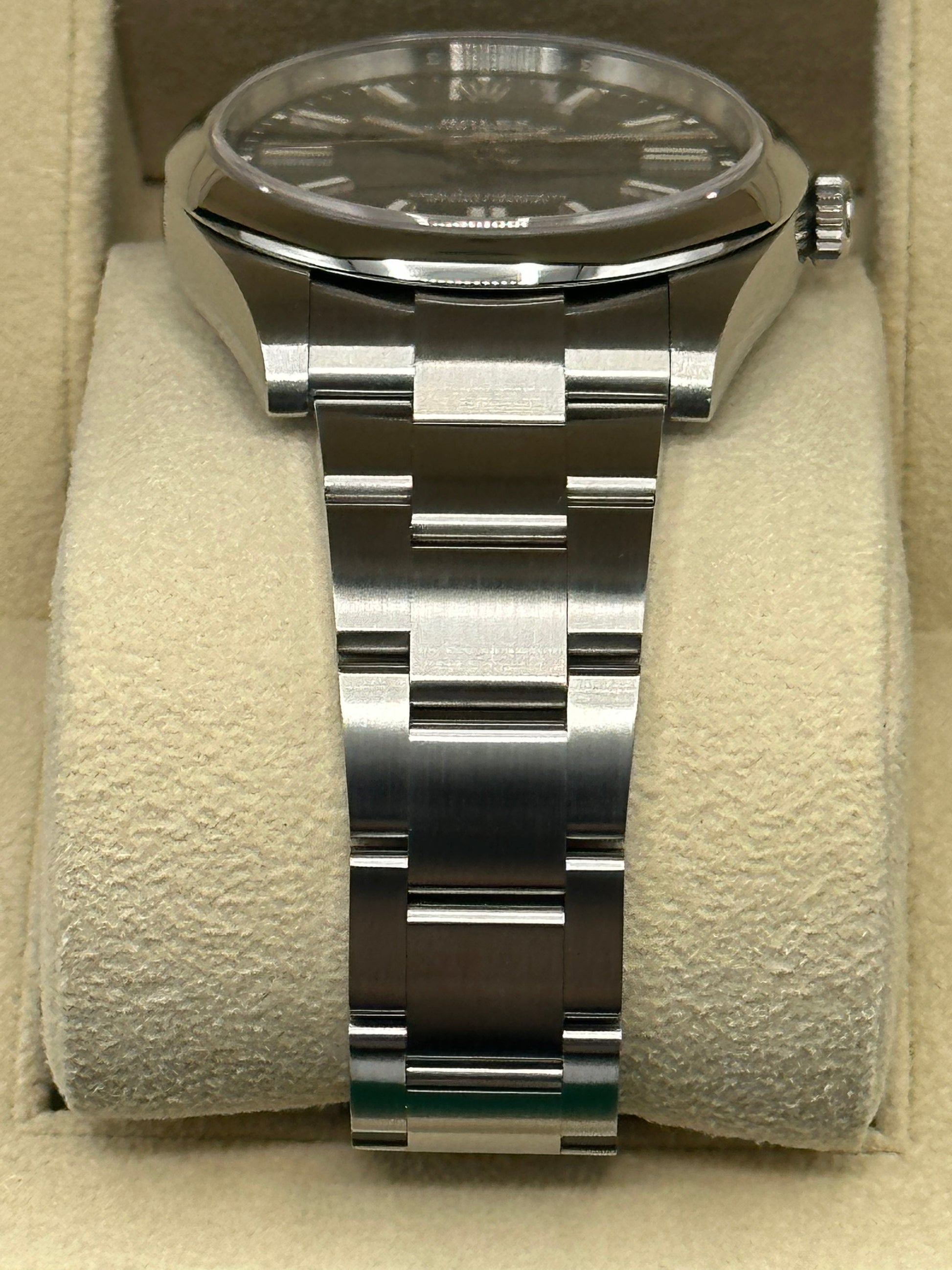 2022 Rolex Oyster Perpetual 41mm 124300 Stainless Steel Blue Stick Dial - MyWatchLLC