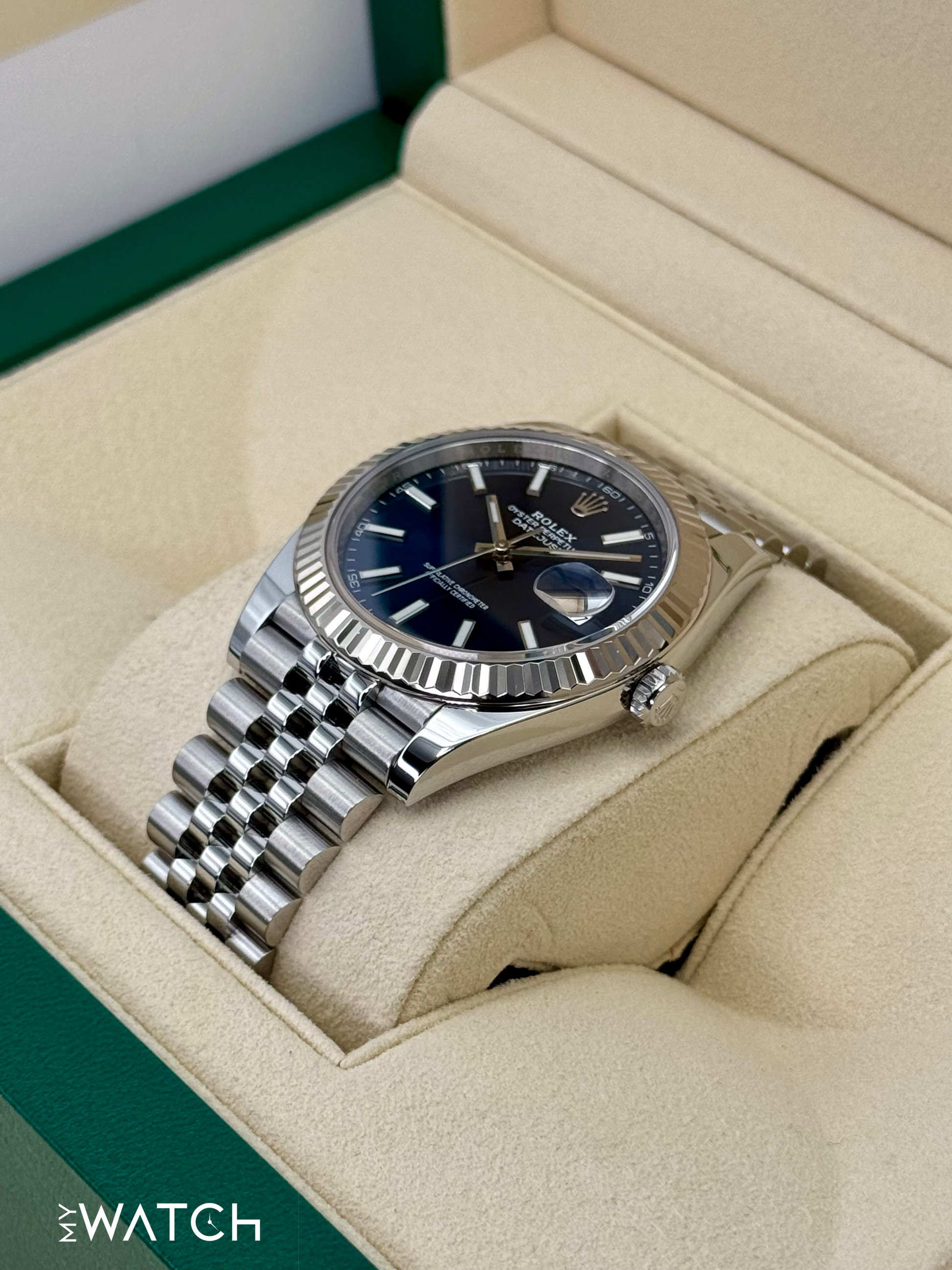 2022 Rolex Datejust 41mm 126334 Stainless Steel Jubilee Blue Dial - MyWatchLLC