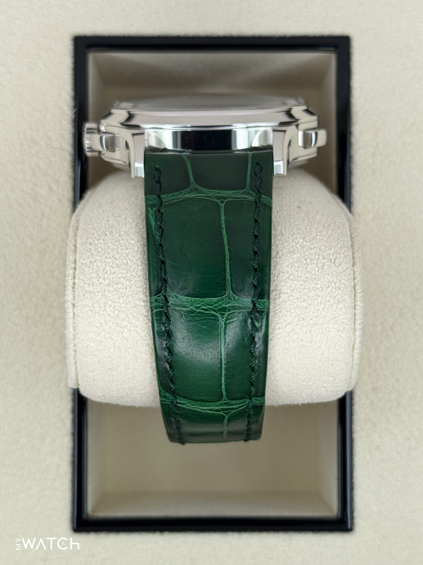 2023 Patek Philippe 5930P World Time Flyback Chronograph Platinum Green Dial - MyWatchLLC