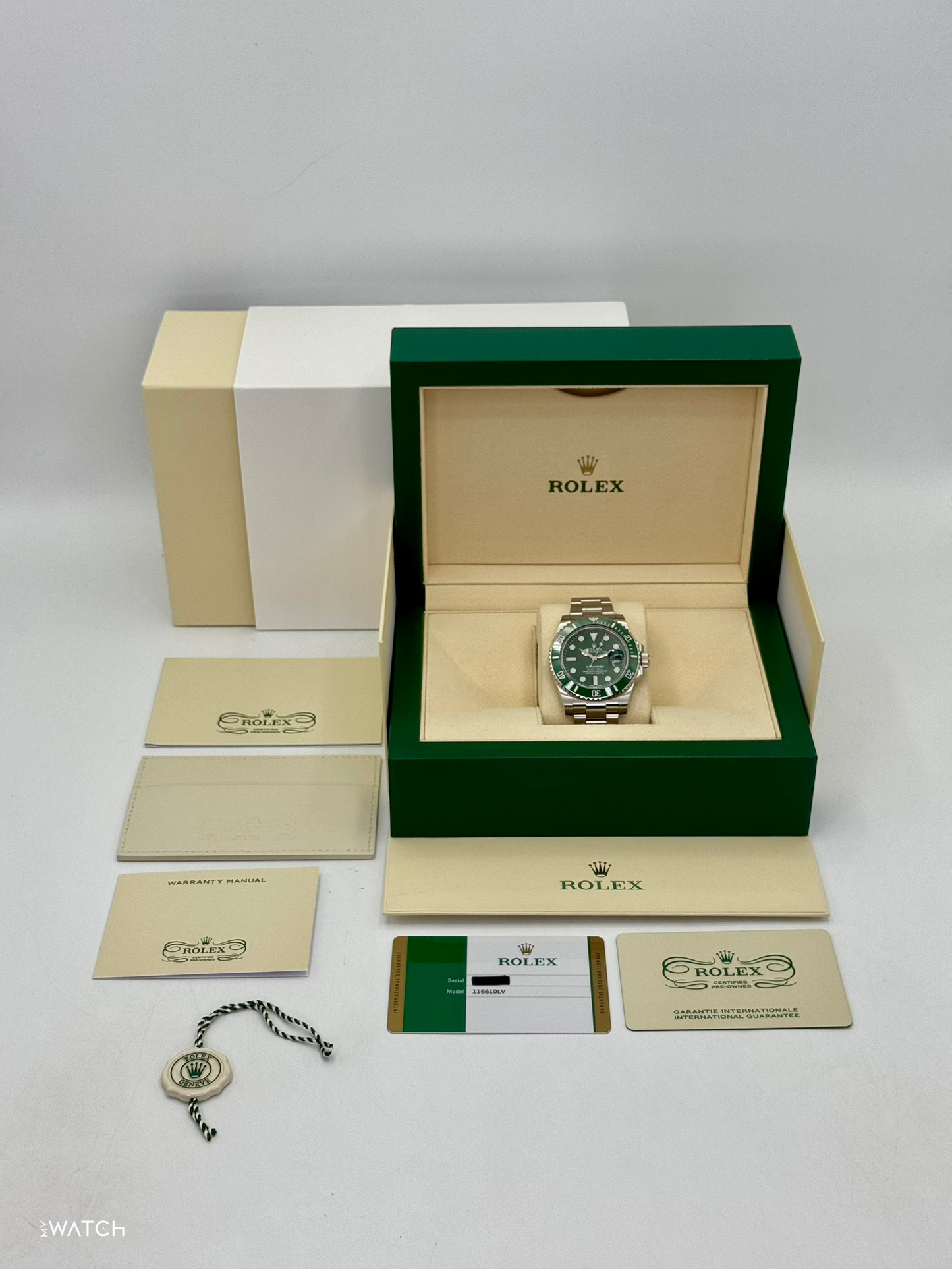 2025 CPO Rolex Submariner “Hulkâ€?40mm 116610LV Green Dial - MyWatchLLC