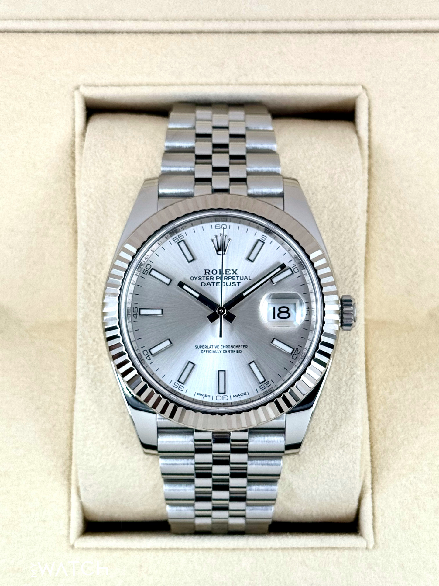 2017 Rolex Datejust 41mm 126334 Stainless Steel Jubilee Silver Dial - MyWatchLLC