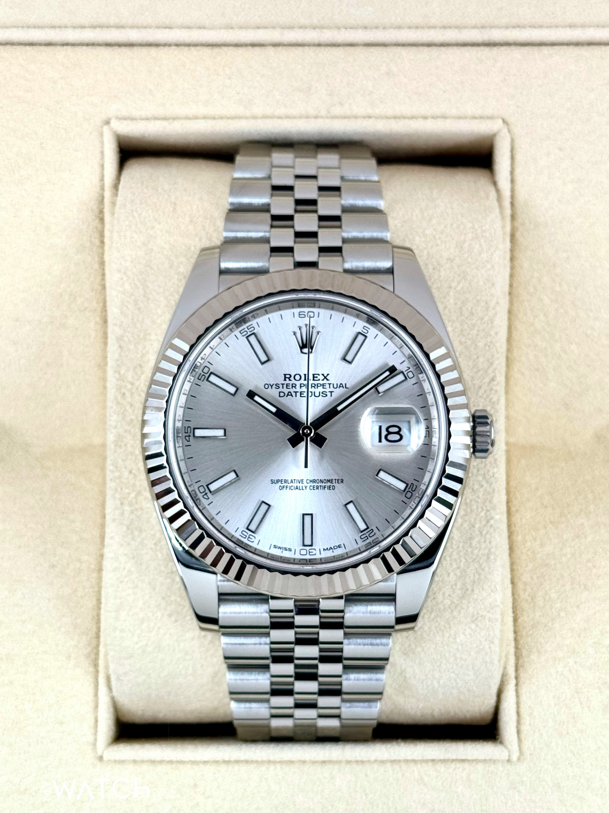 2017 Rolex Datejust 41mm 126334 Stainless Steel Jubilee Silver Dial - MyWatchLLC