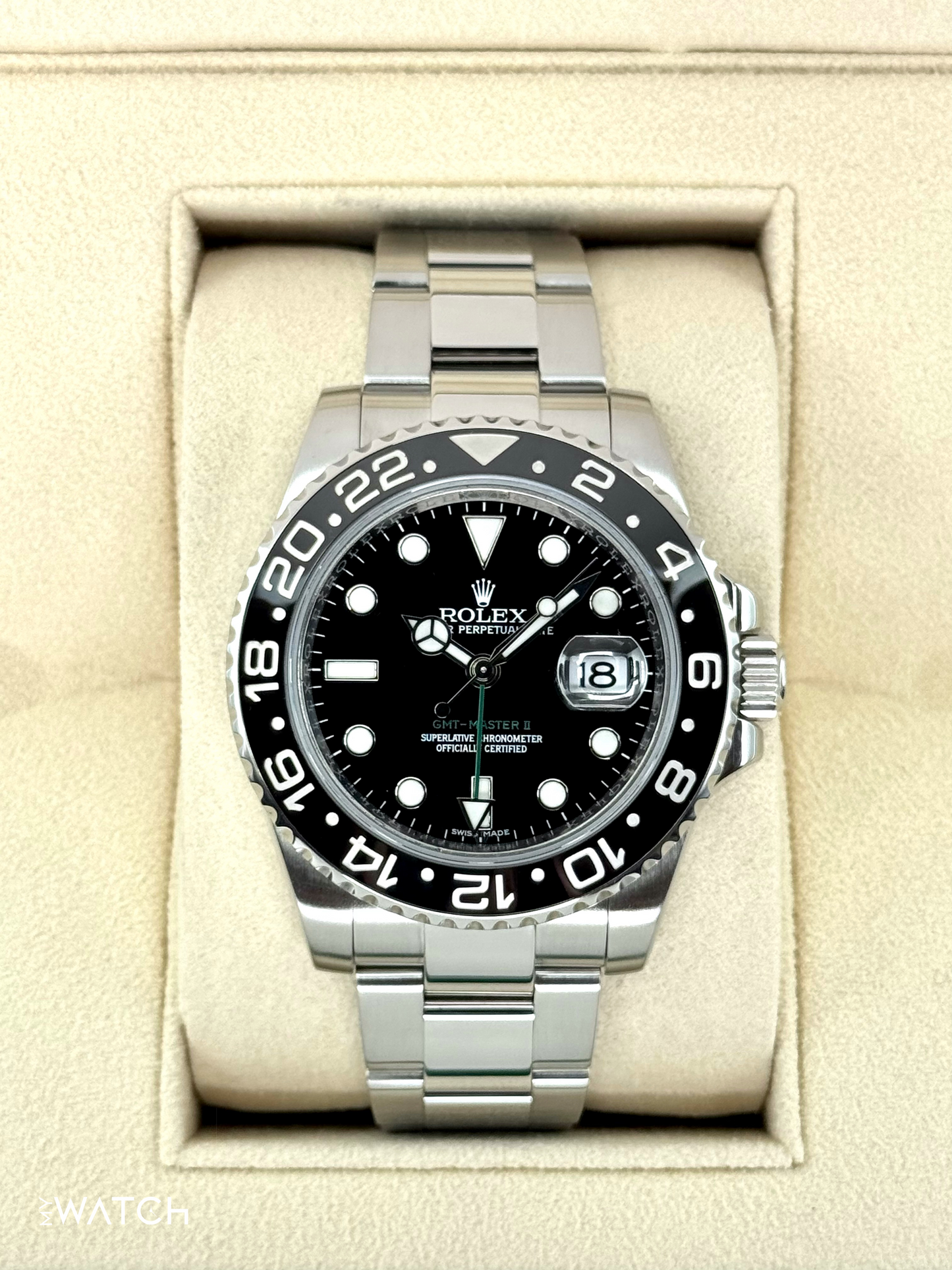 2016 Rolex GMT-Master II 40mm 116710LN Stainless Steel Black Dial - MyWatchLLC