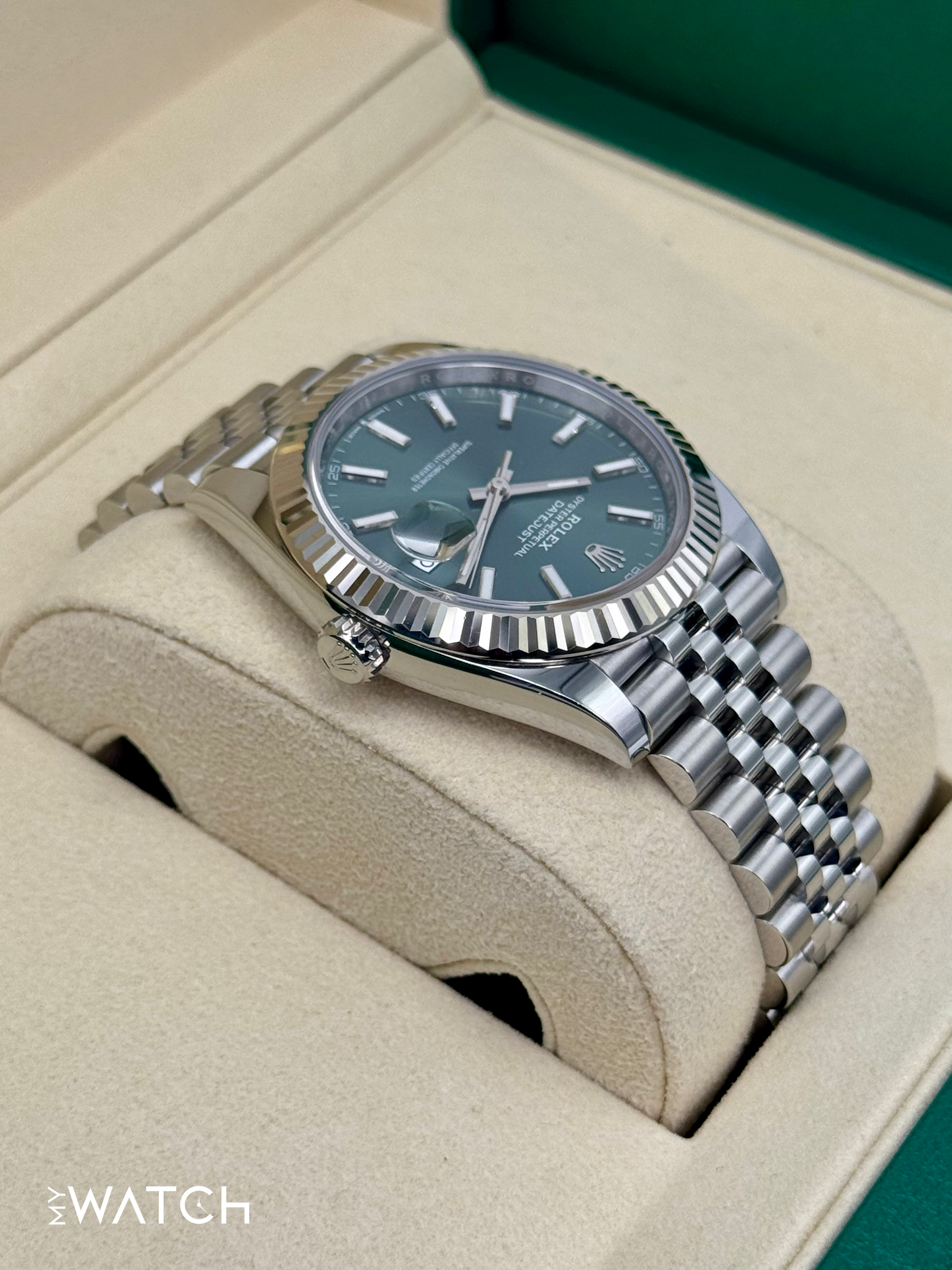 2025 Rolex Datejust 41mm 126334 Jubilee Green Dial - MyWatchLLC