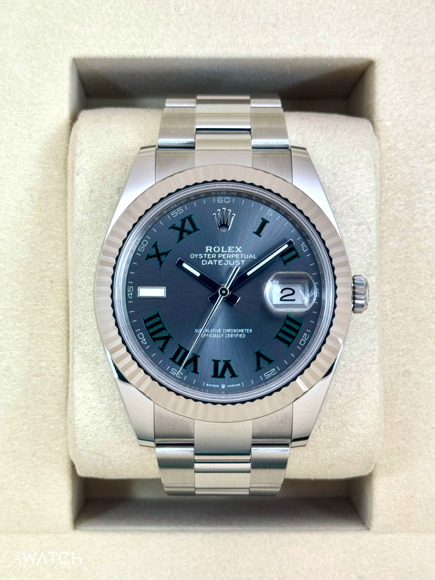 NEW 2025 Rolex Datejust 41mm 126334 Oyster Wimbledon Dial - MyWatchLLC