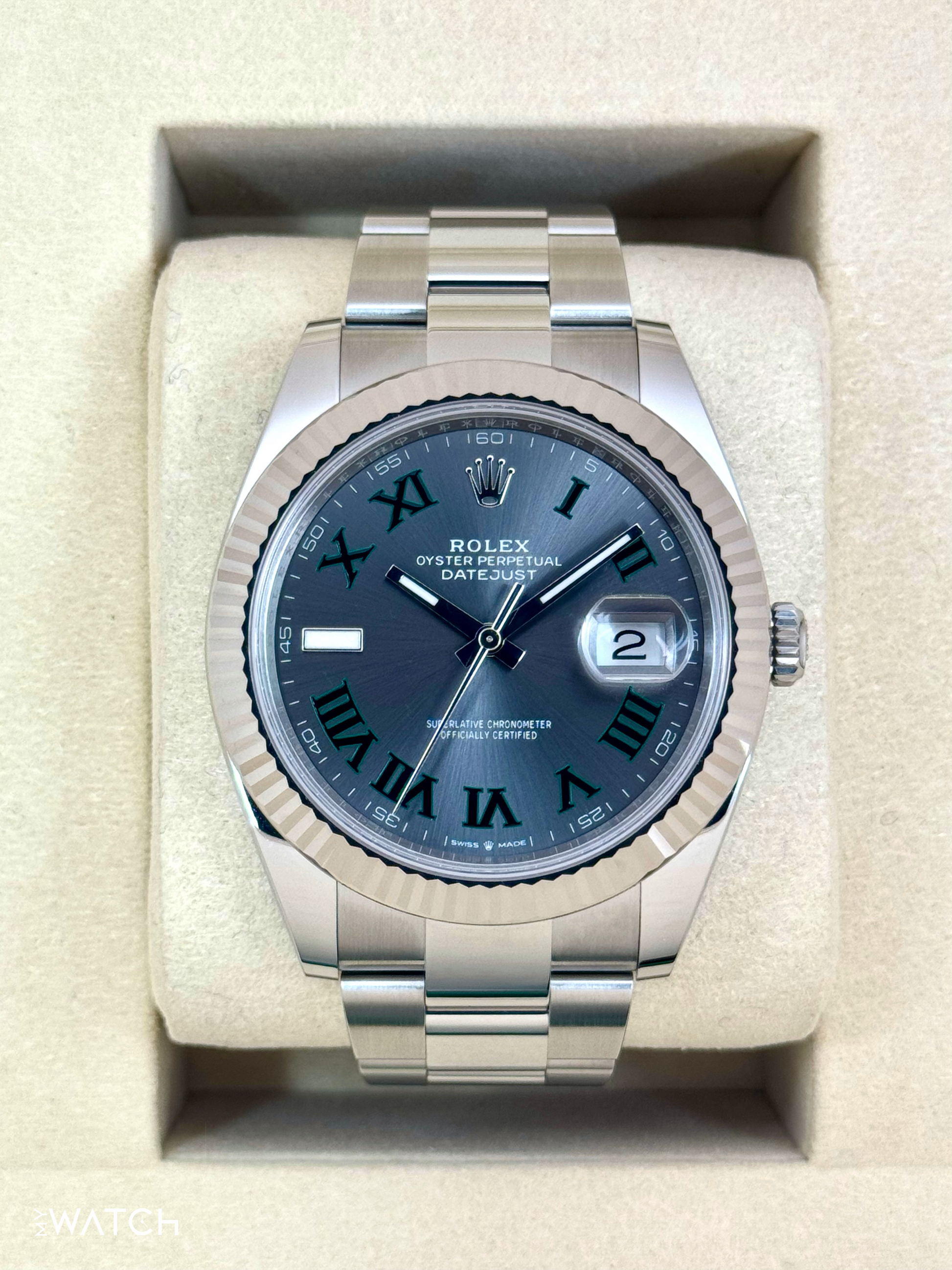 NEW 2025 Rolex Datejust 41mm 126334 Oyster Wimbledon Dial - MyWatchLLC