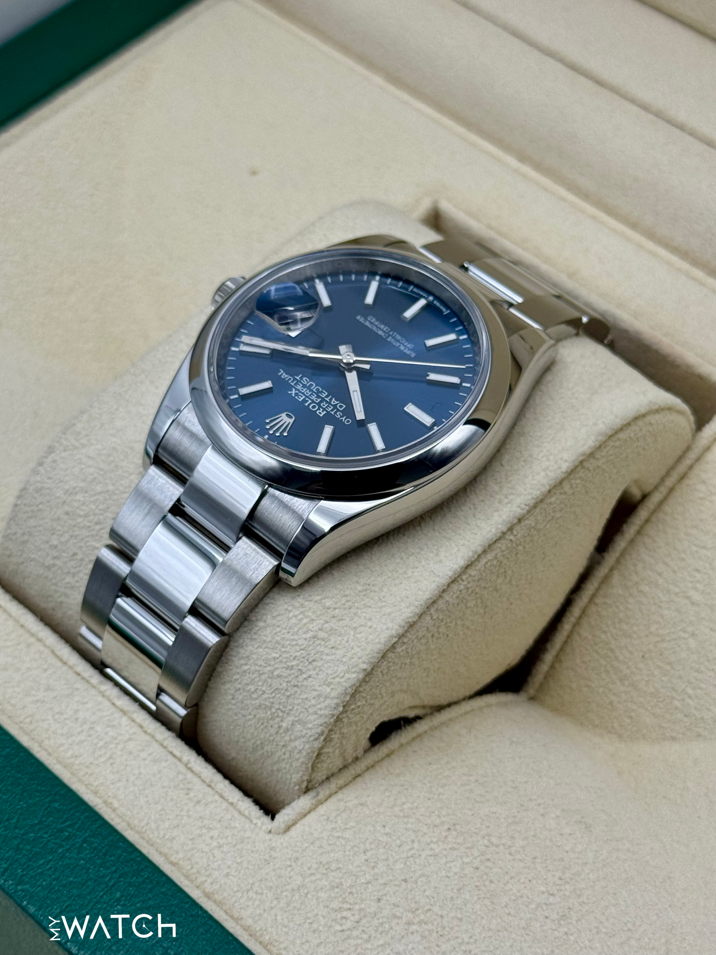 NEW 2025 Rolex Datejust 36mm 126200 Stainless Steel Oyster Blue Dial - MyWatchLLC