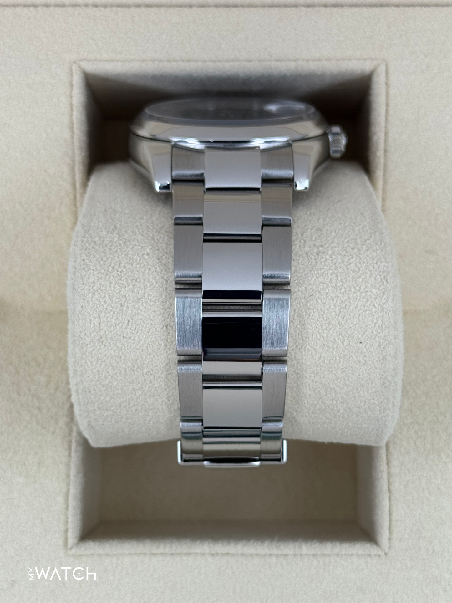 2024 CPO Rolex Oyster Perpetual Date 34mm 115200 Black Dial - MyWatchLLC