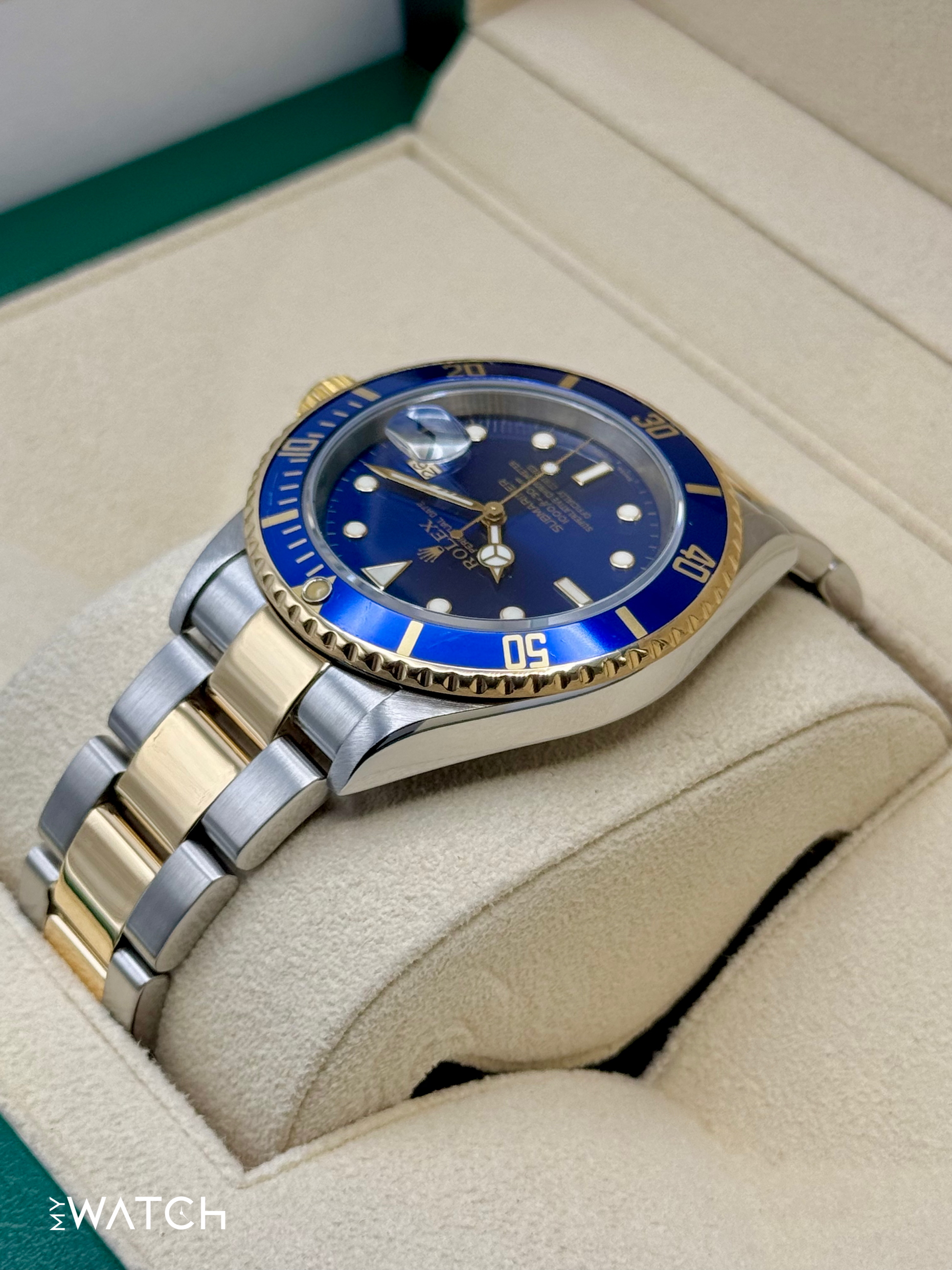 2004 Rolex Submariner "Bluesy" 40mm 16613 Two-Tone Blue Dial - MyWatchLLC