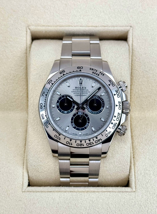 2021 Rolex Daytona "Ghost" 40mm 116509 White Gold Silver Dial - MyWatchLLC