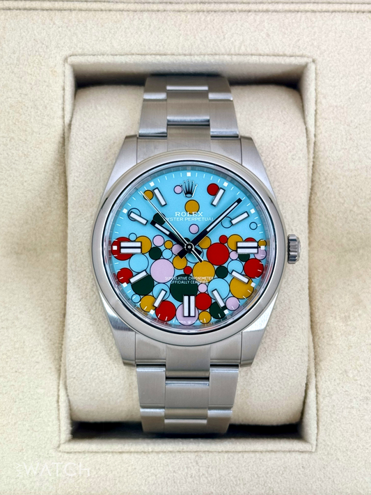 NEW 2024 Rolex Oyster Perpetual 41mm 124300 Celebration Dial - MyWatchLLC