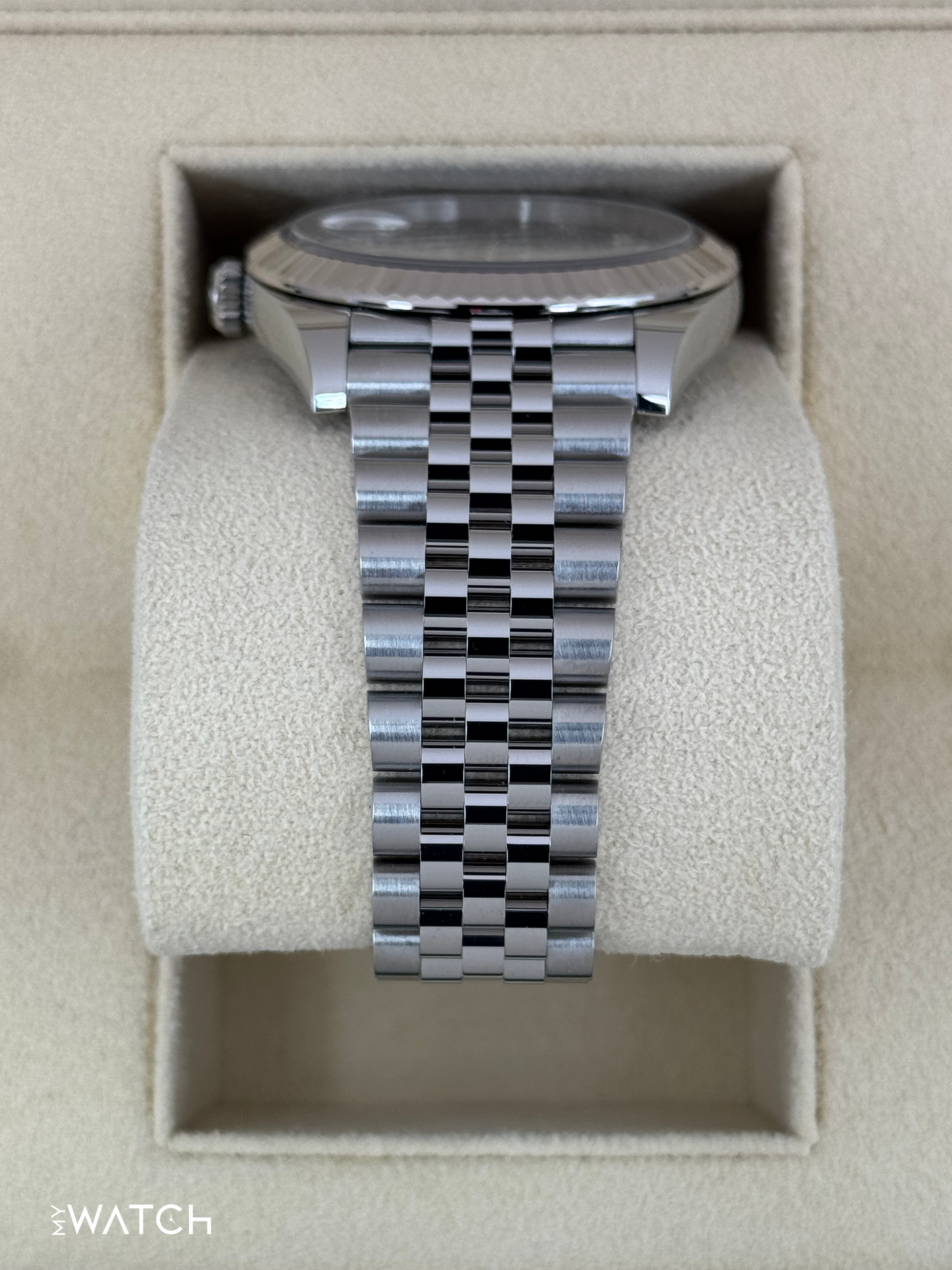 2024 Rolex Datejust 41mm 126334 Stainless Steel Jubilee Rhodium Diamond Dial - MyWatchLLC