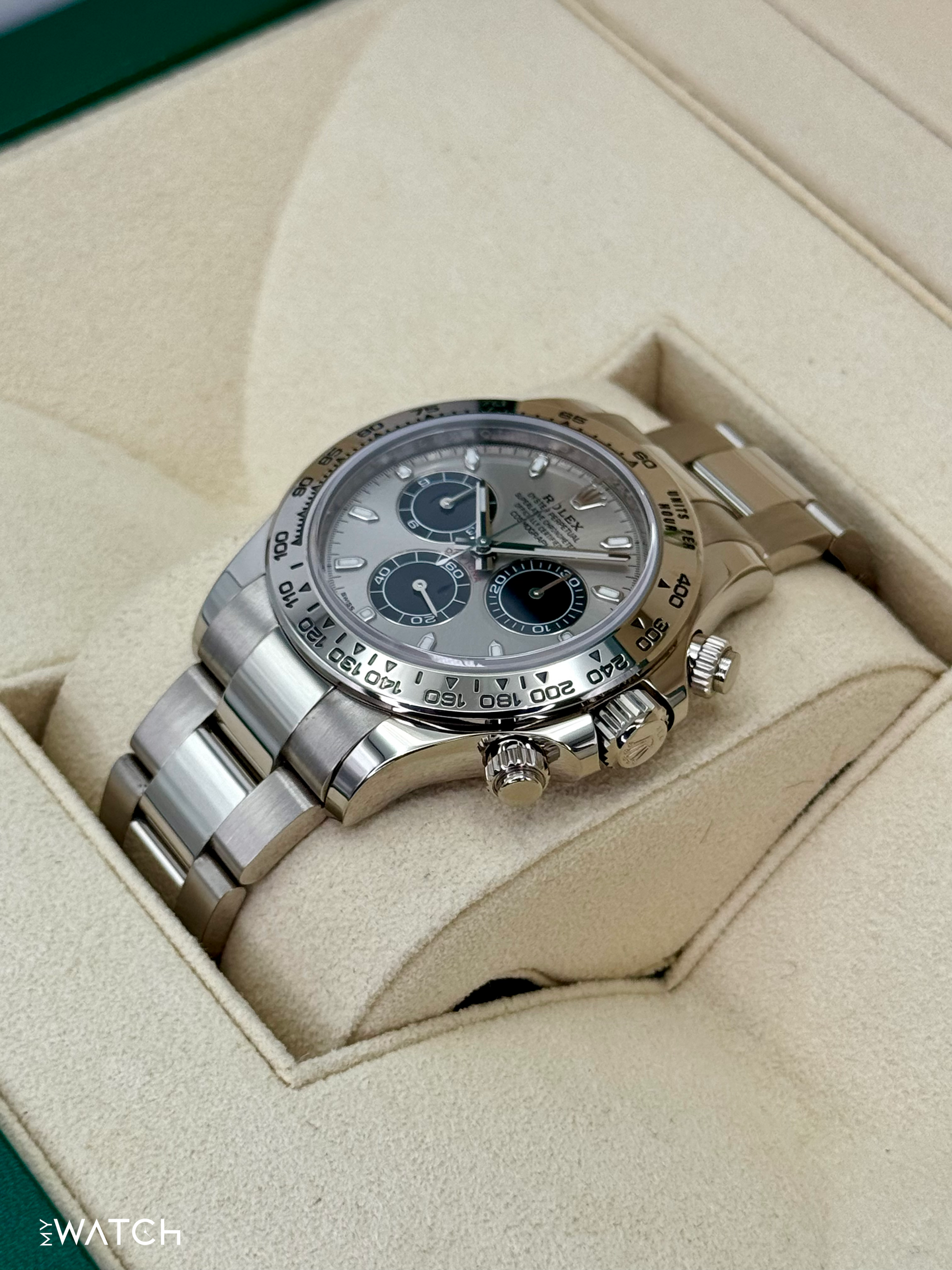 2019 Rolex Daytona 40mm 116509 White Gold Silver Ghost Dial - MyWatchLLC